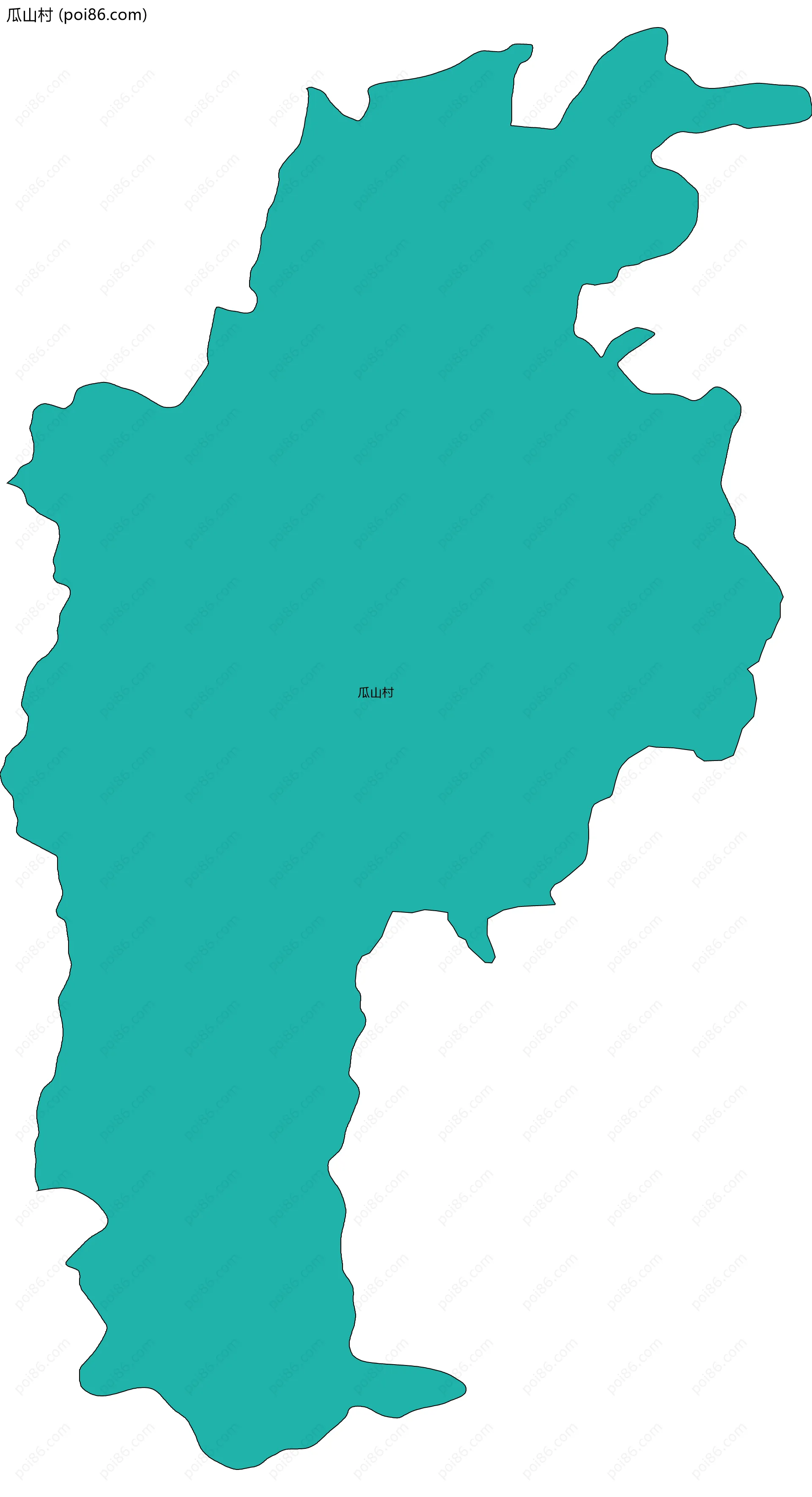 瓜山村边界地图