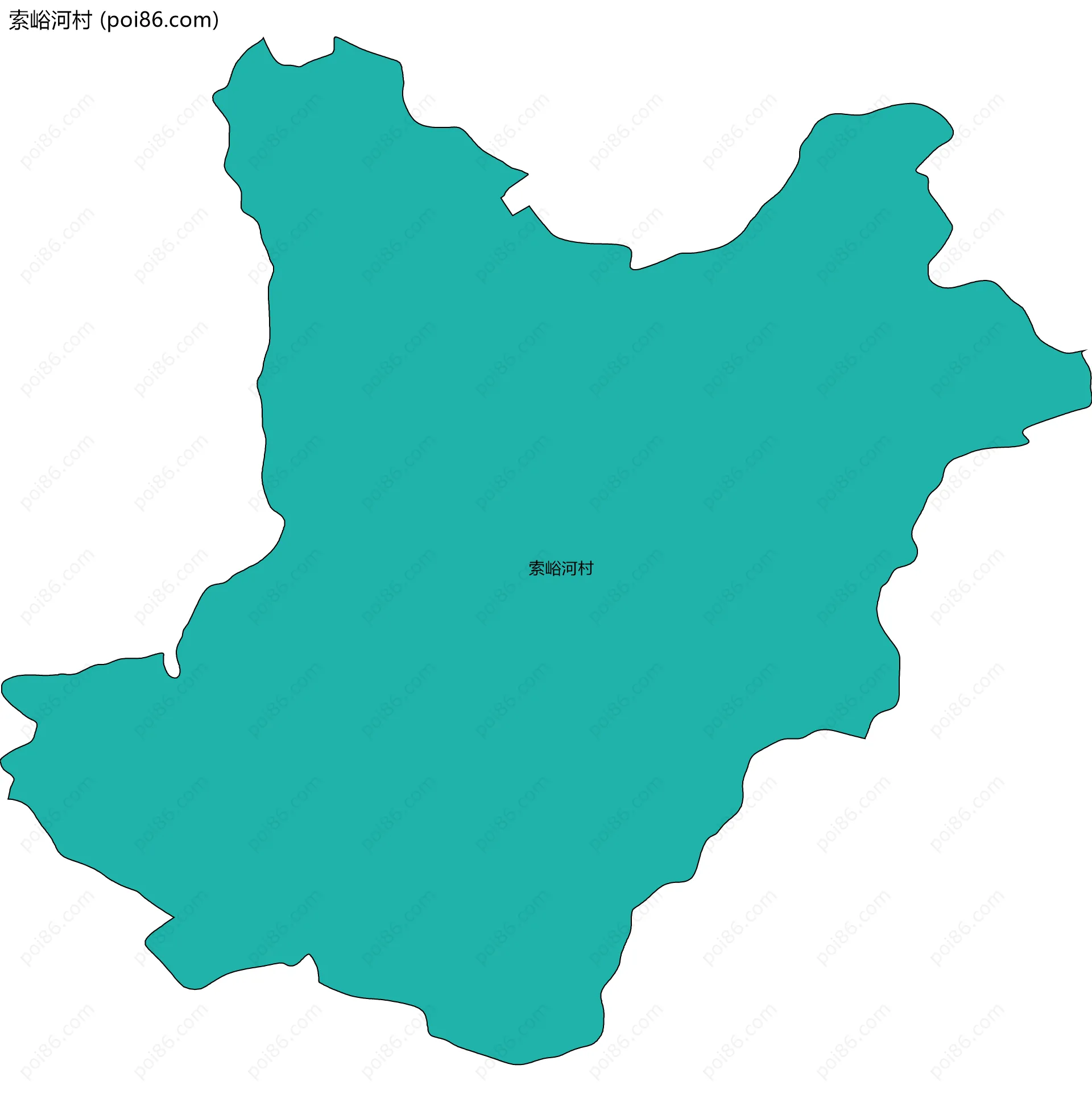 索峪河村边界地图