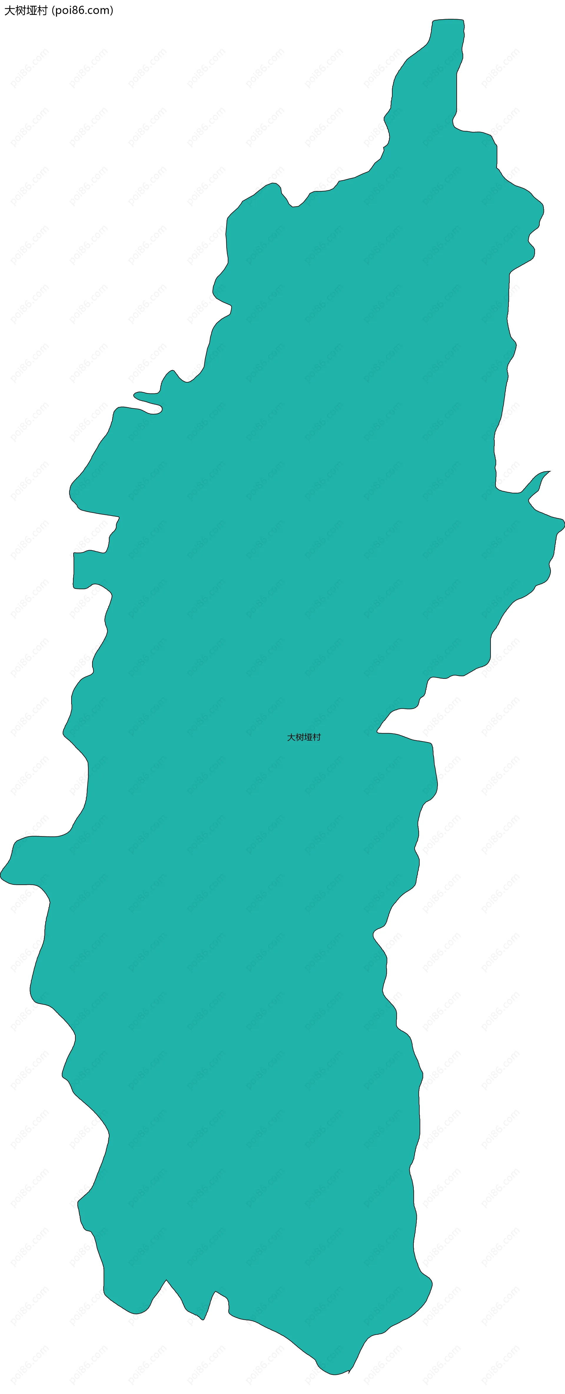 大树垭村边界地图