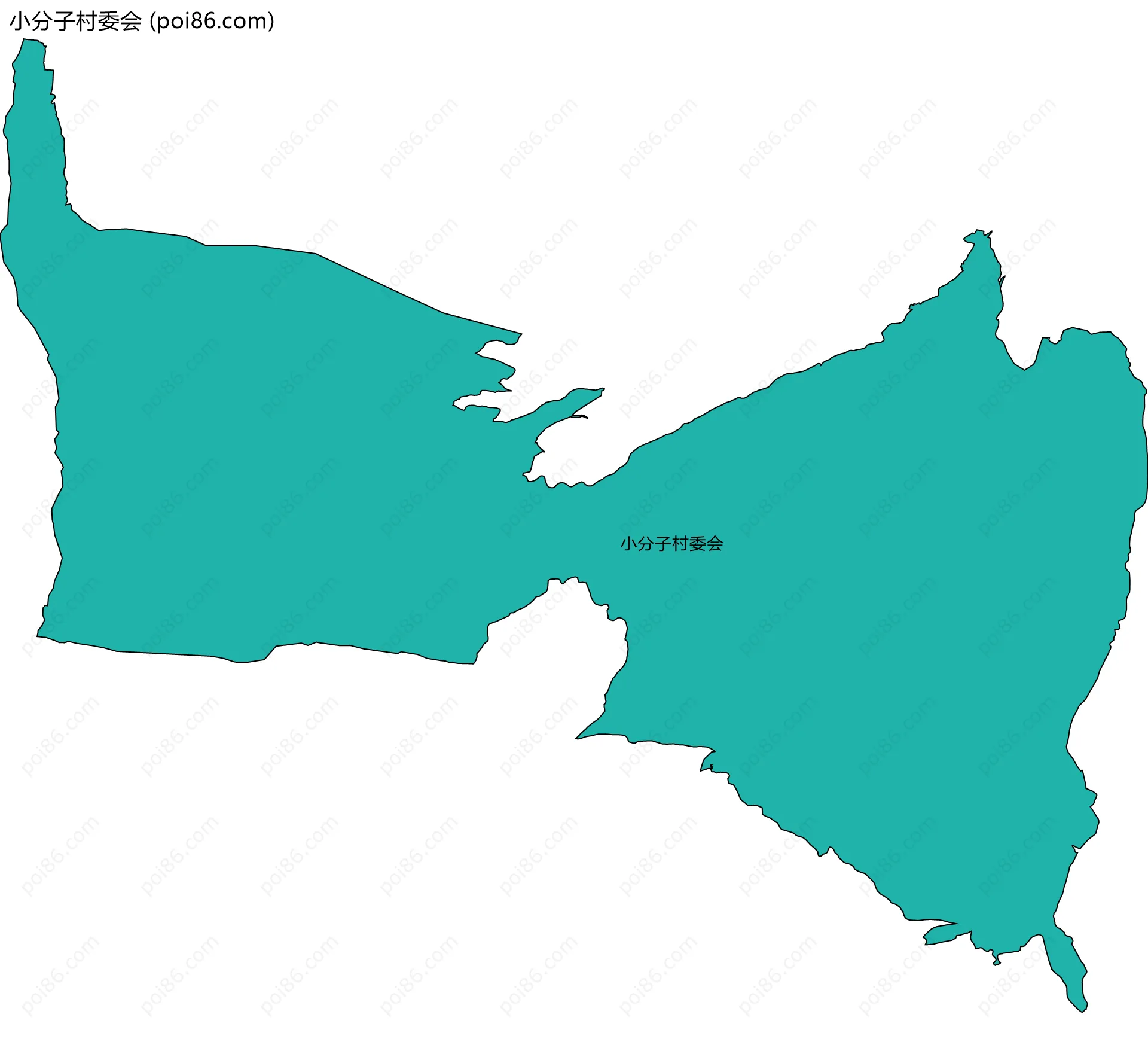 小分子村委会边界地图