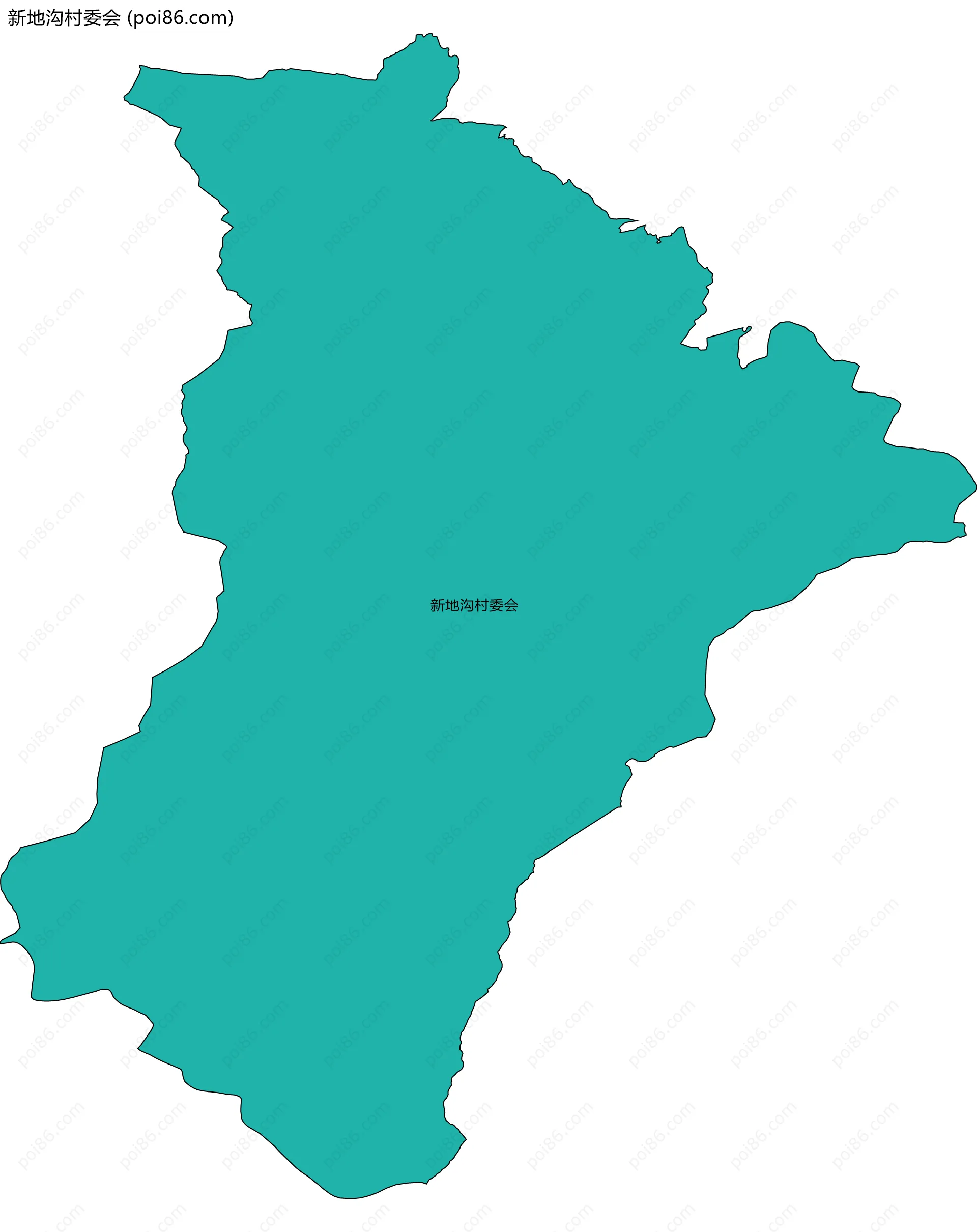 新地沟村委会边界地图