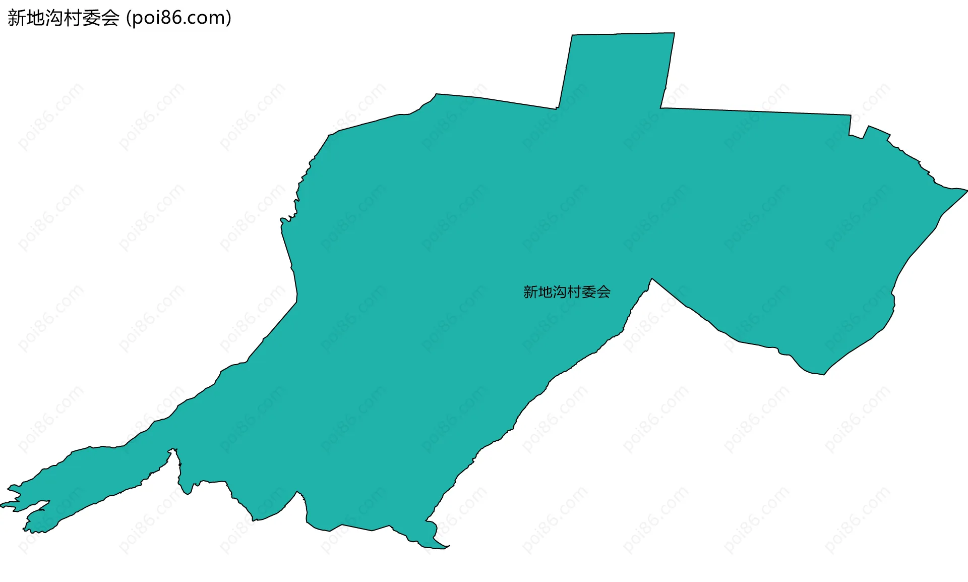新地沟村委会边界地图