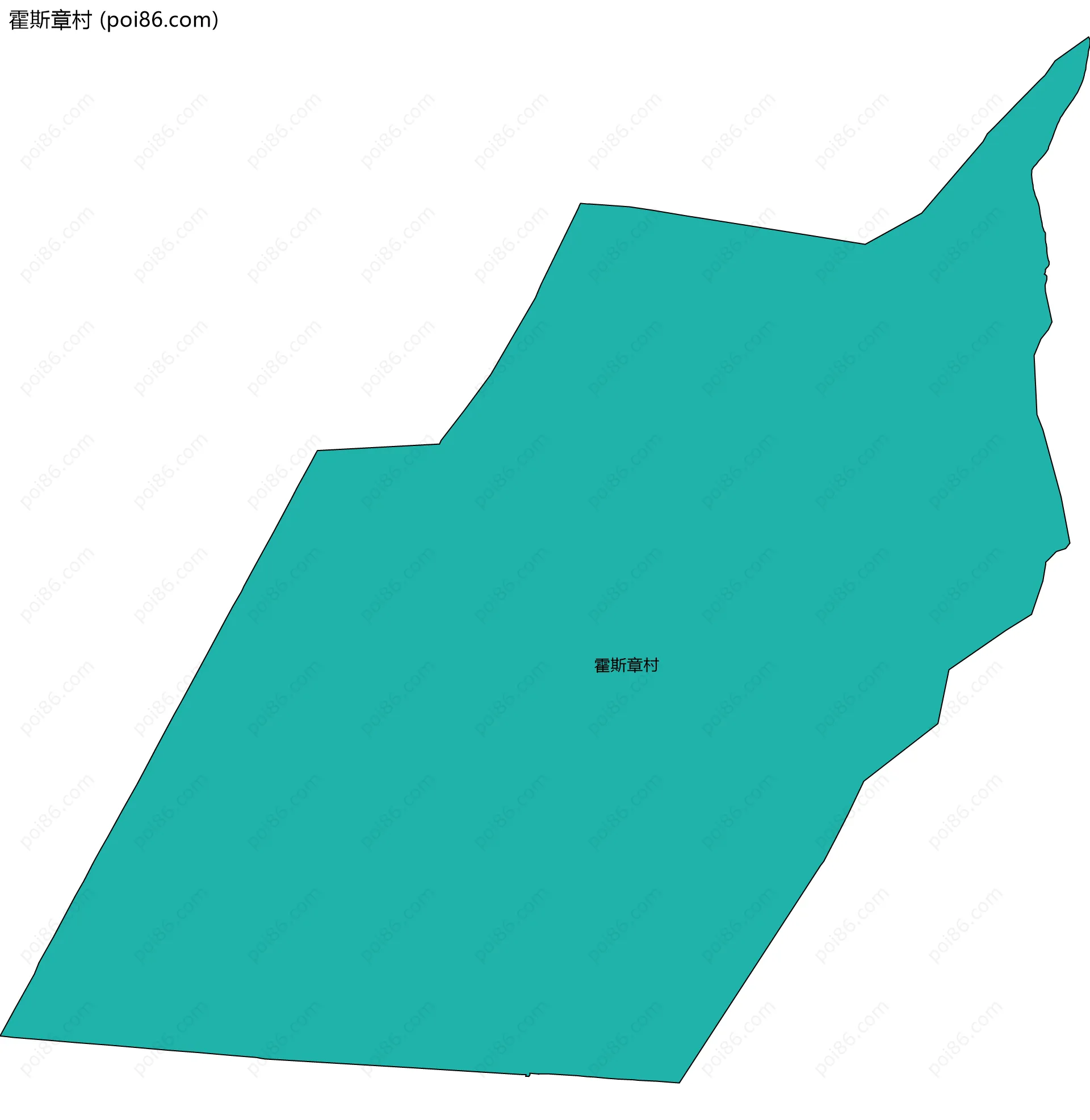 霍斯章村边界地图