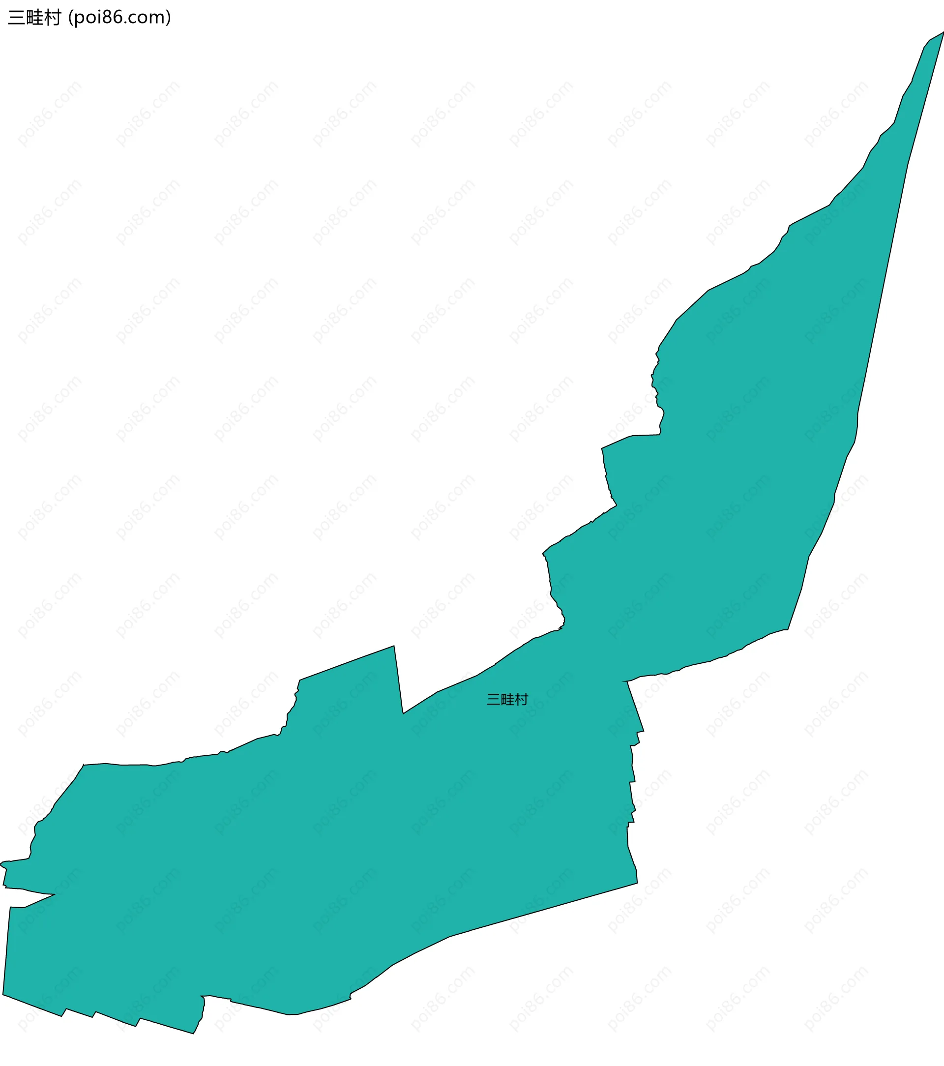 三畦村边界地图