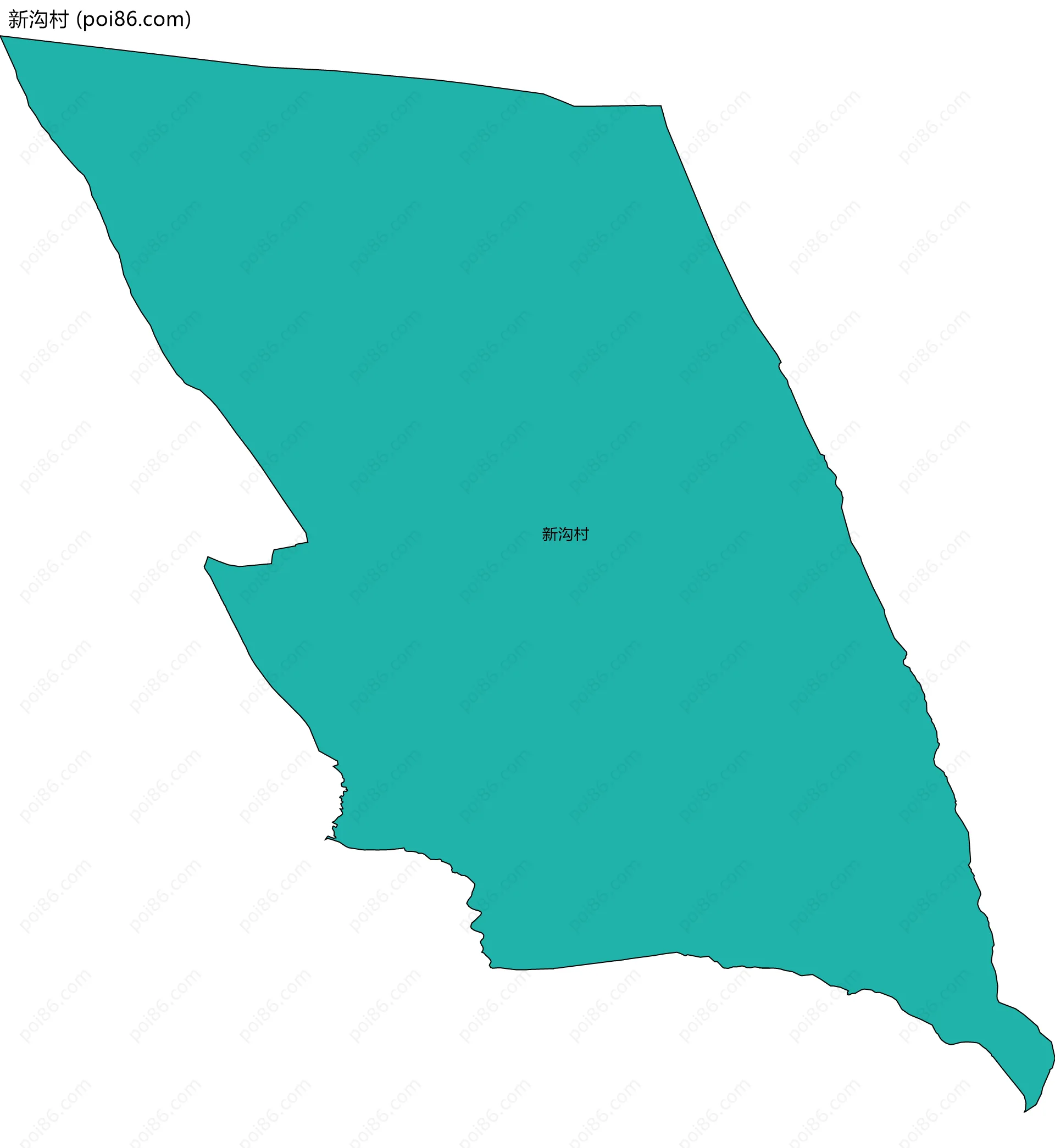 新沟村边界地图