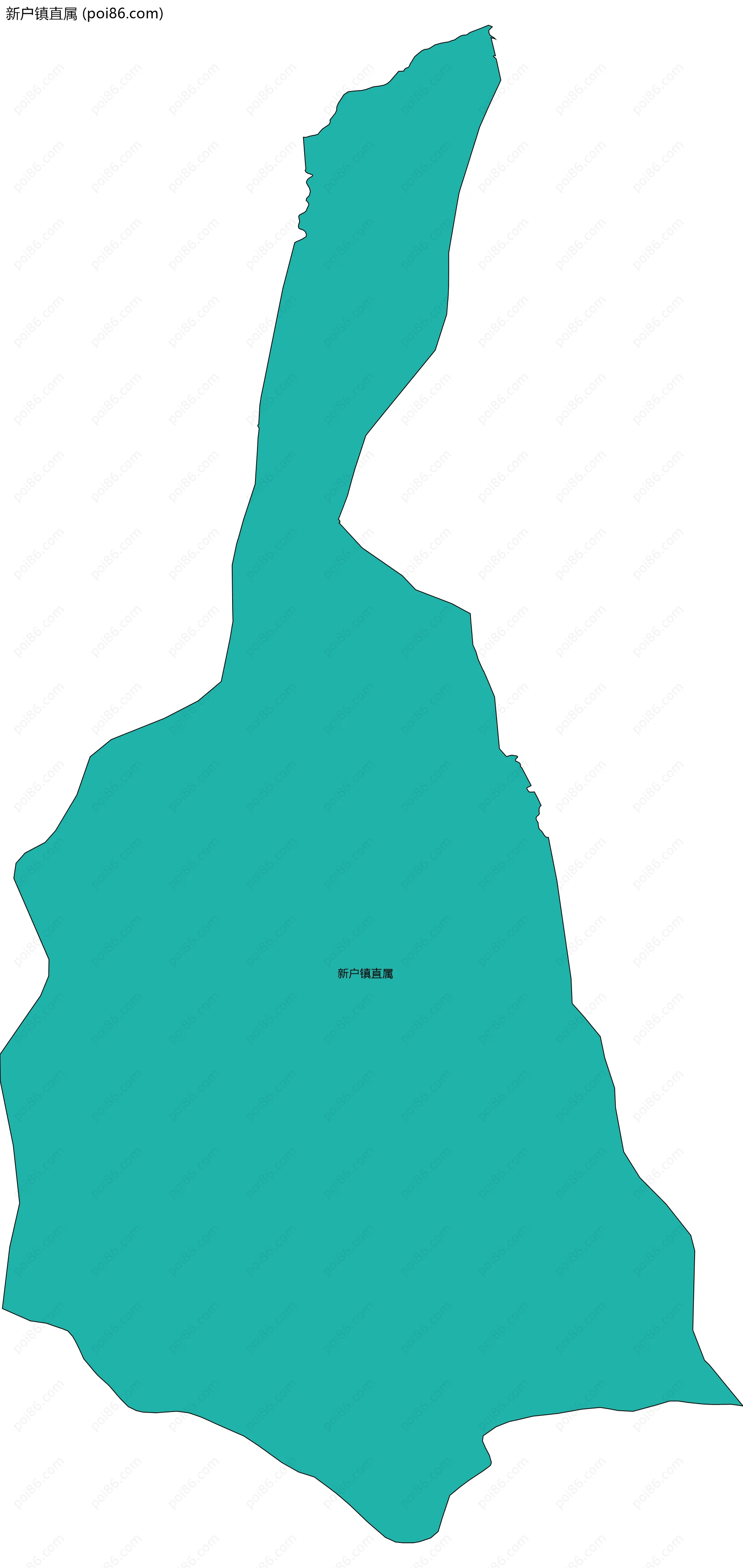 新户镇直属边界地图