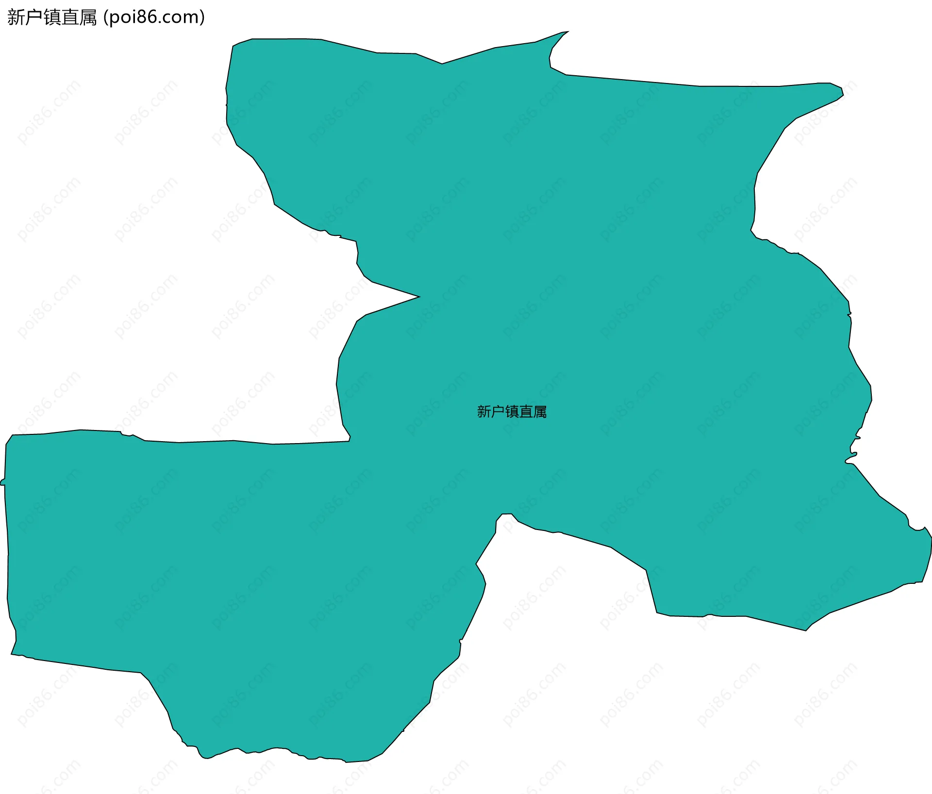 新户镇直属边界地图