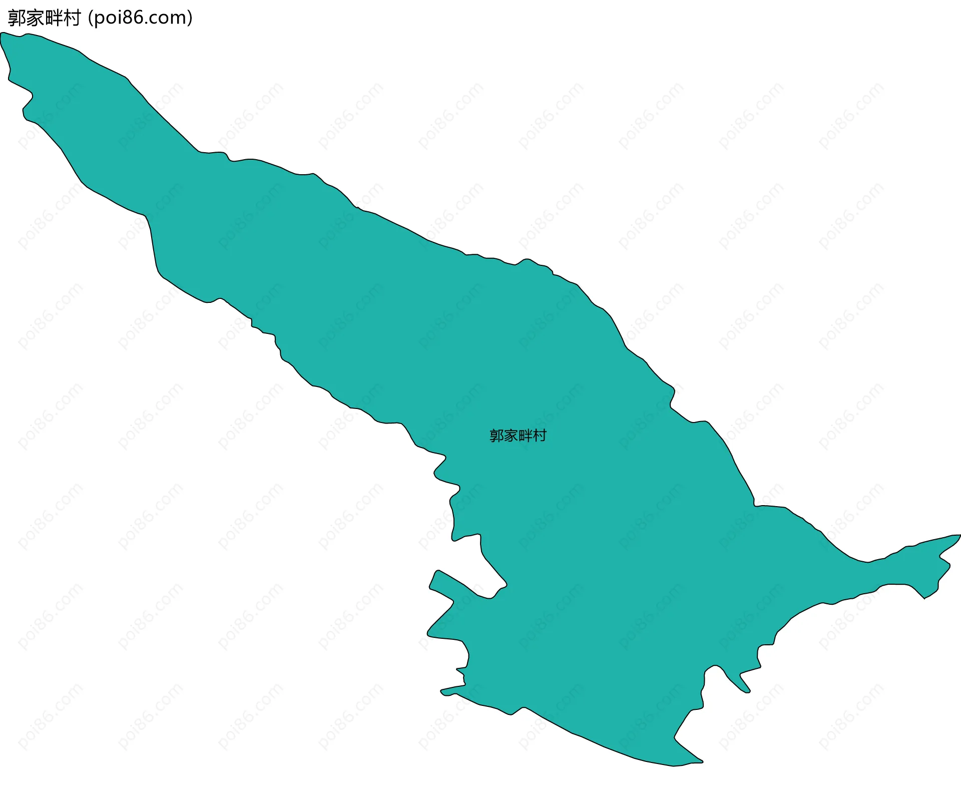 郭家畔村边界地图