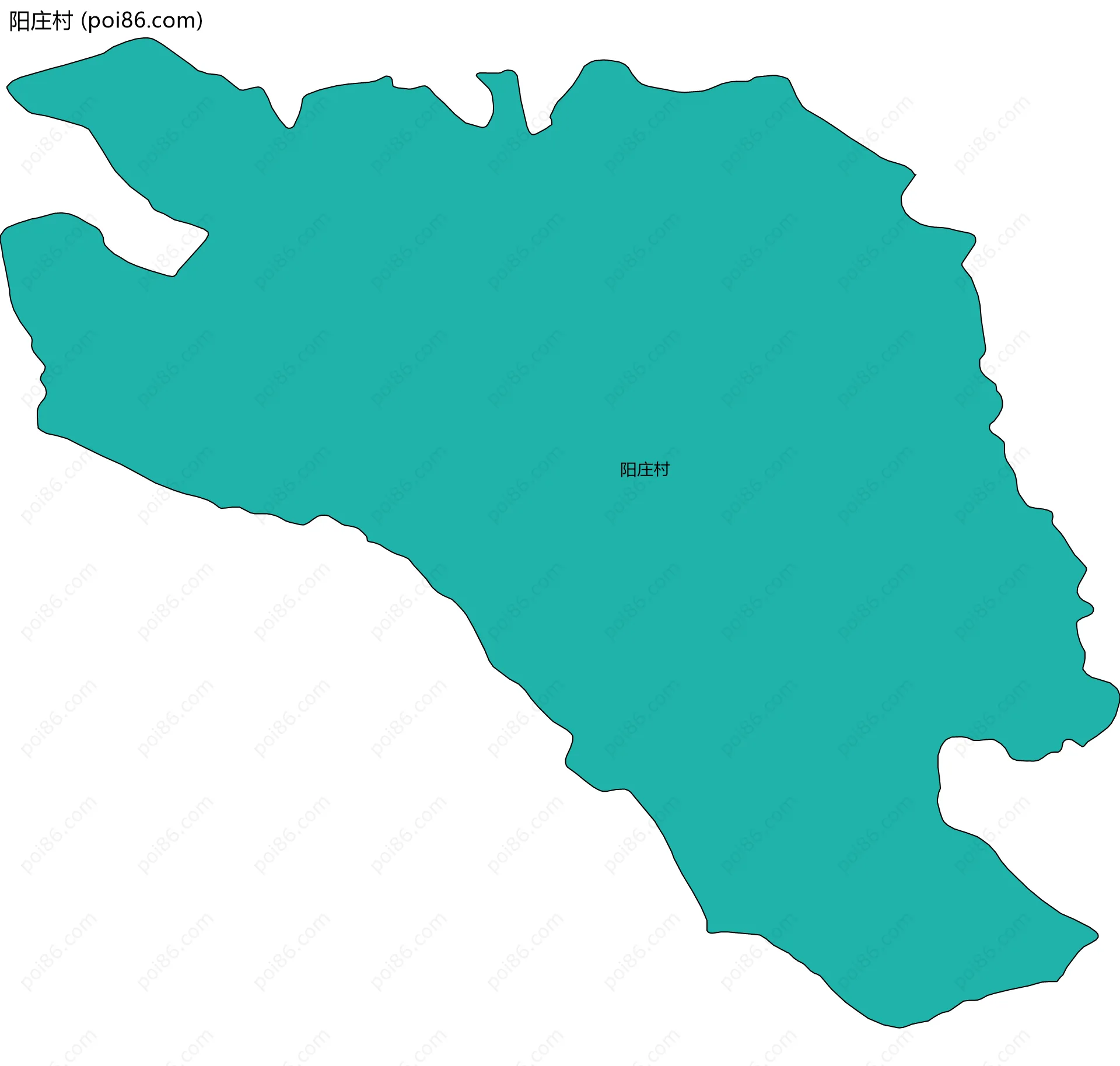 阳庄村边界地图