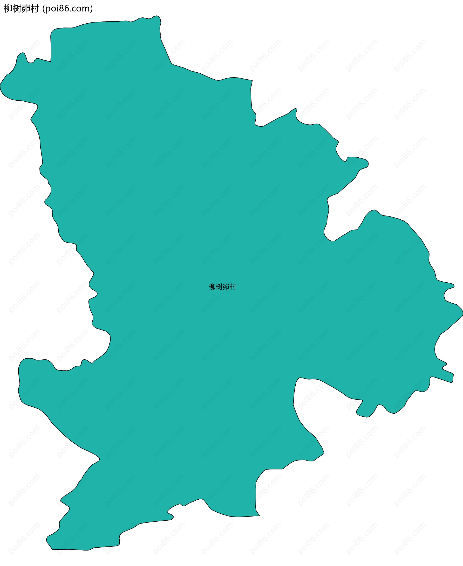 柳树峁村边界地图