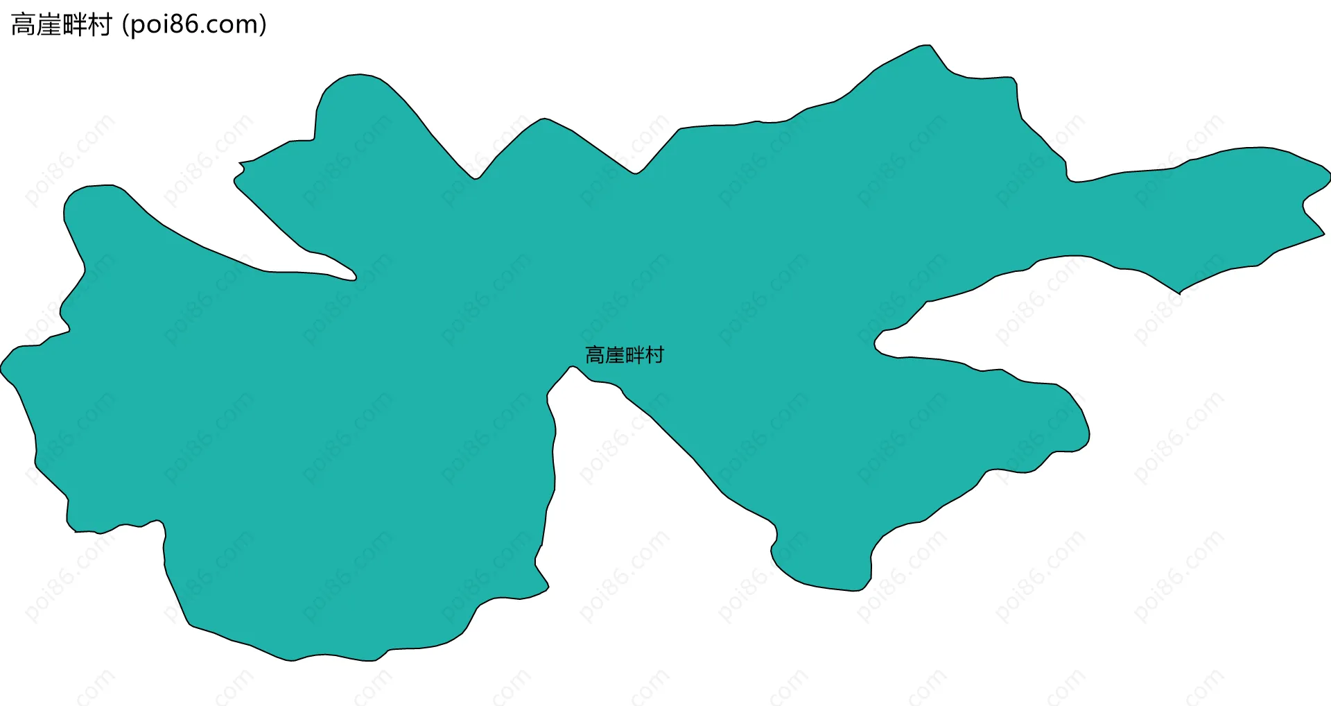 高崖畔村边界地图