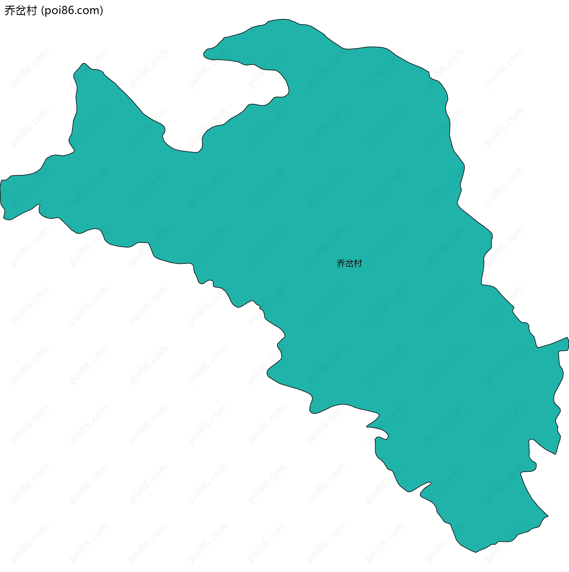 乔岔村边界地图