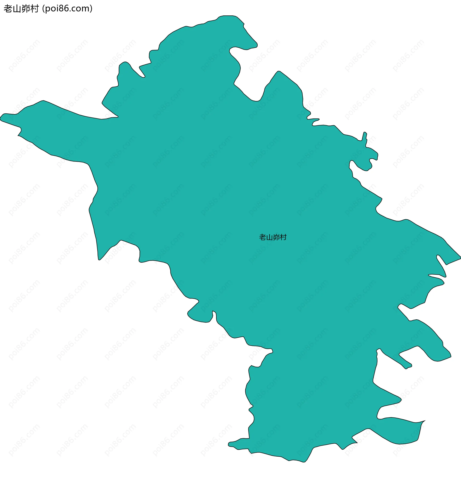 老山峁村边界地图