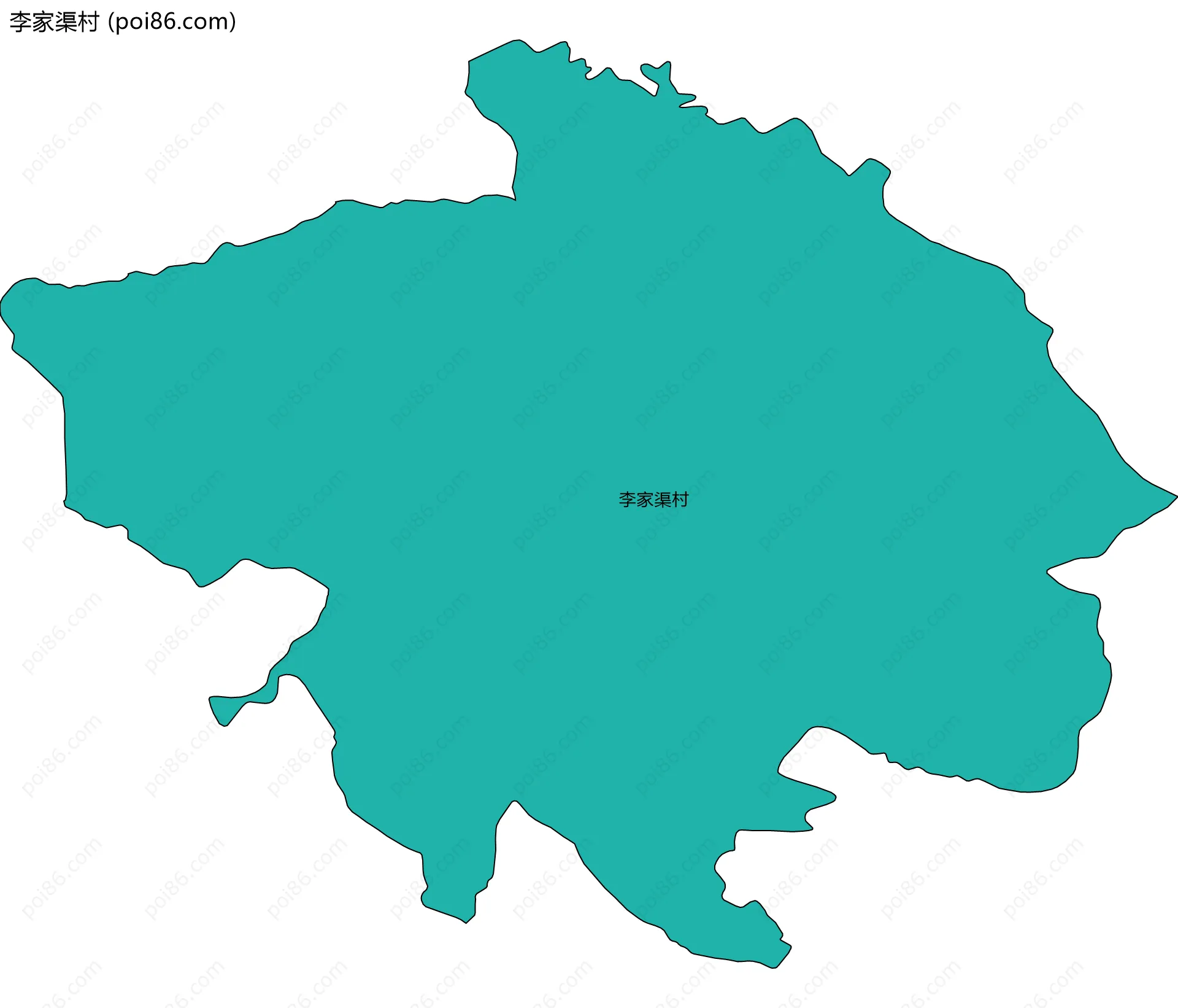 李家渠村边界地图