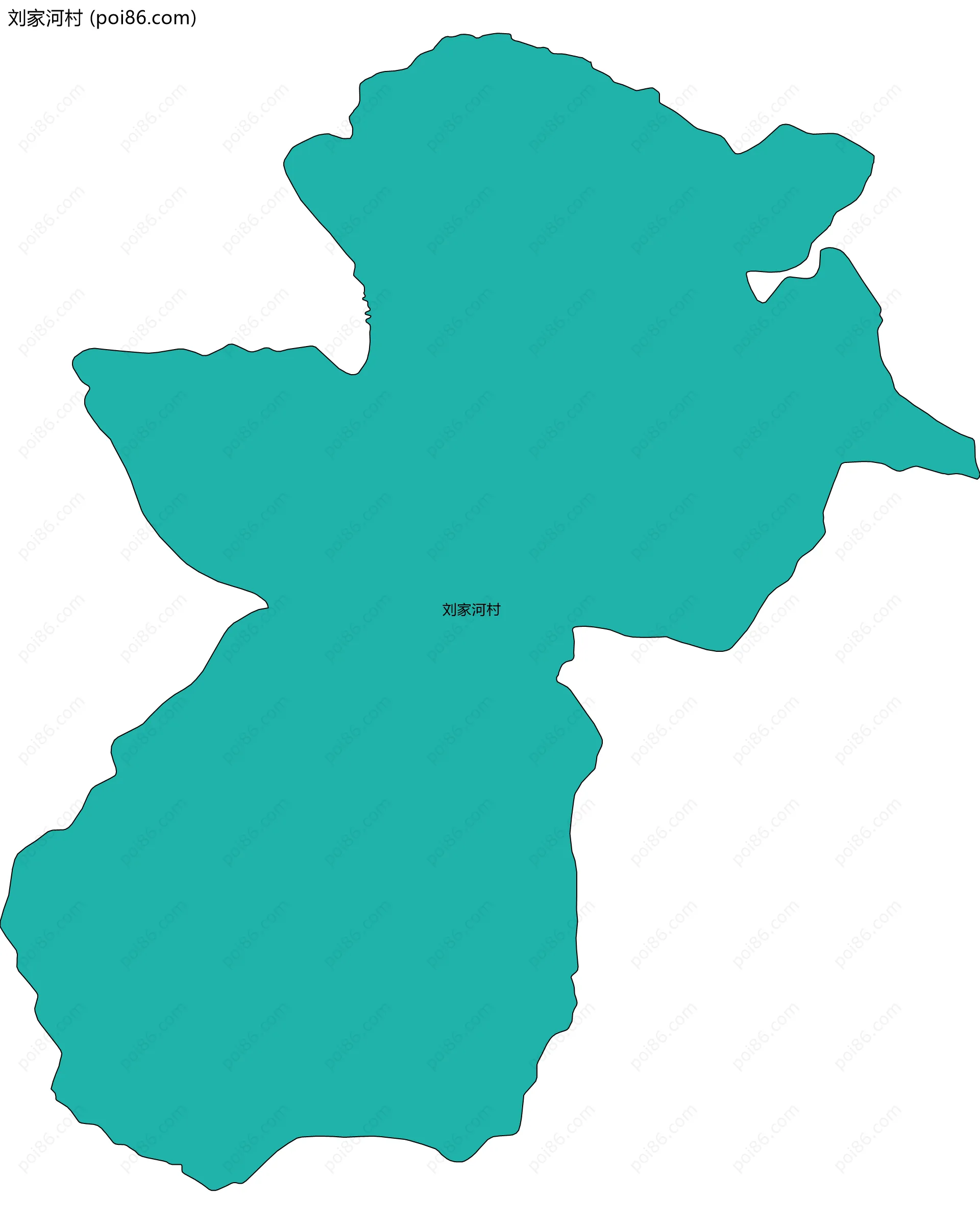 刘家河村边界地图