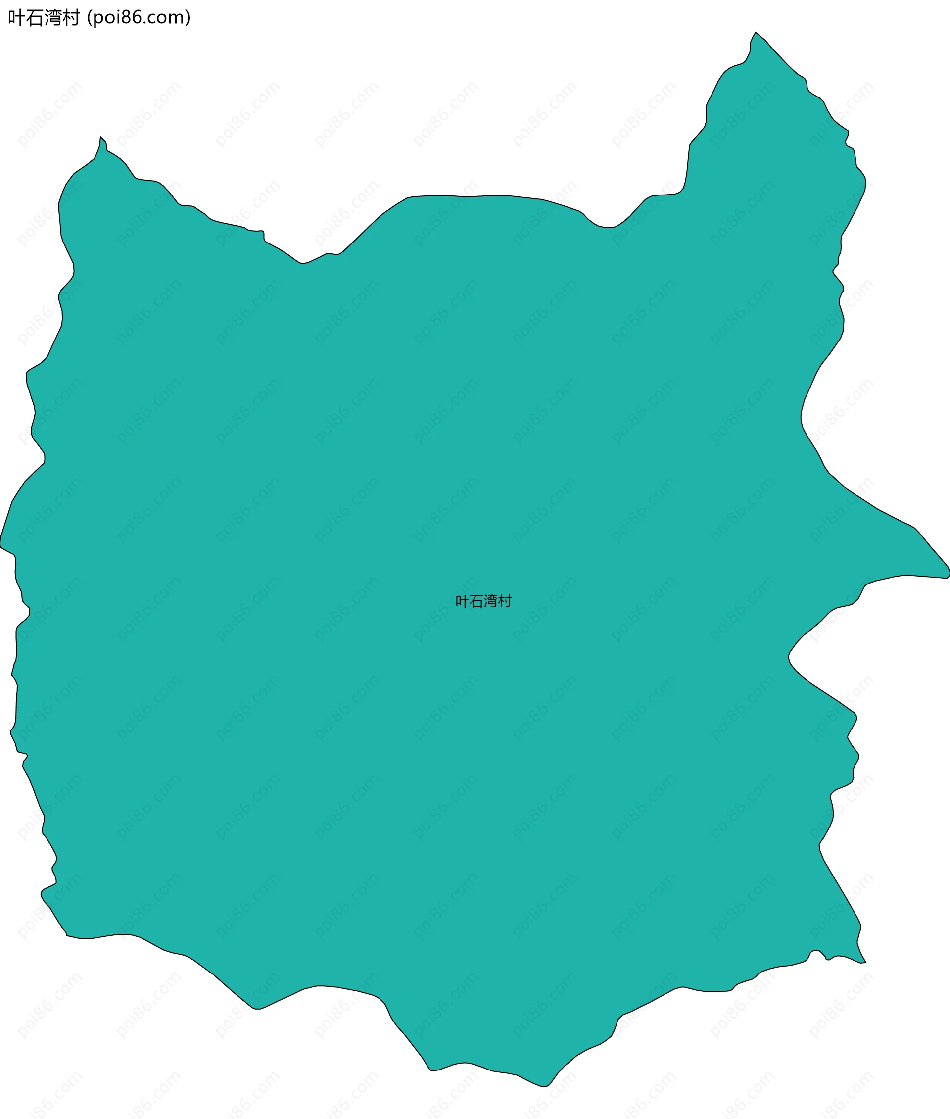 叶石湾村边界地图