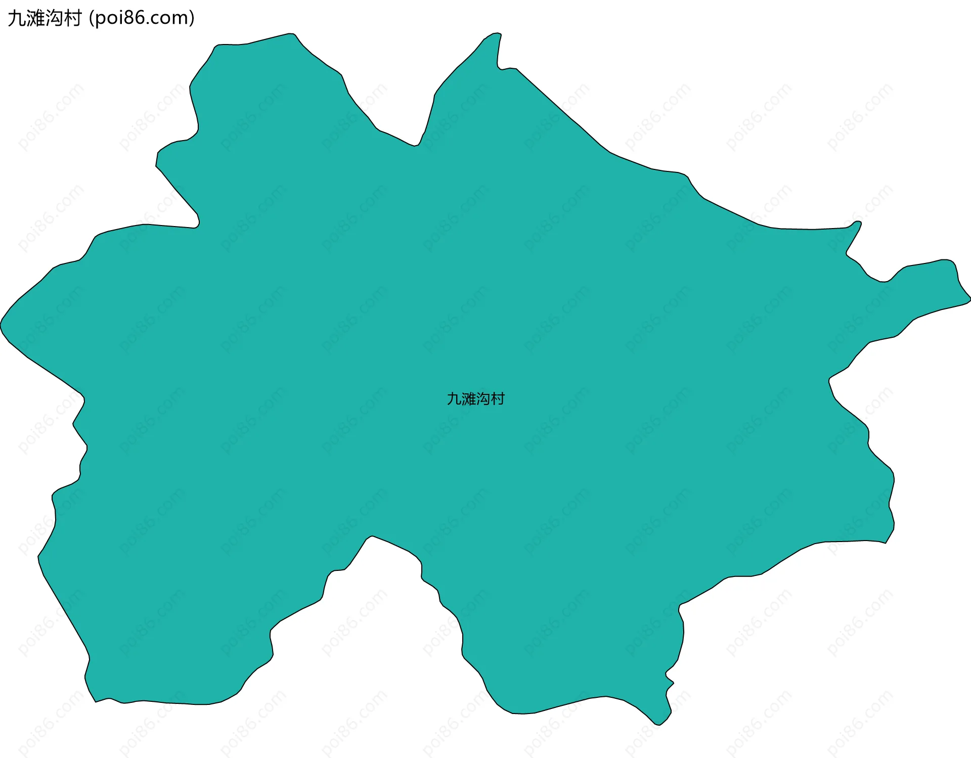 九滩沟村边界地图