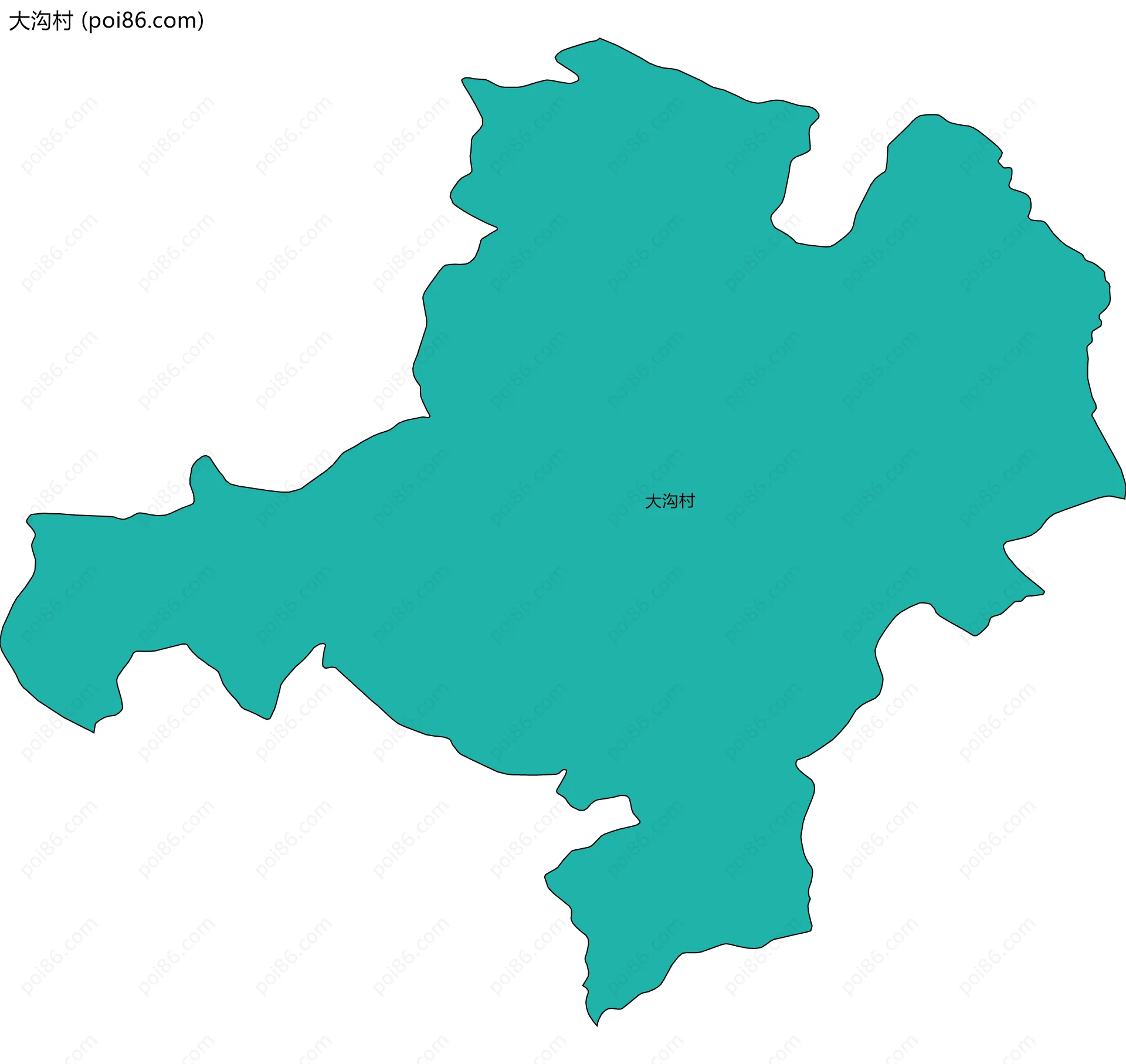 大沟村边界地图