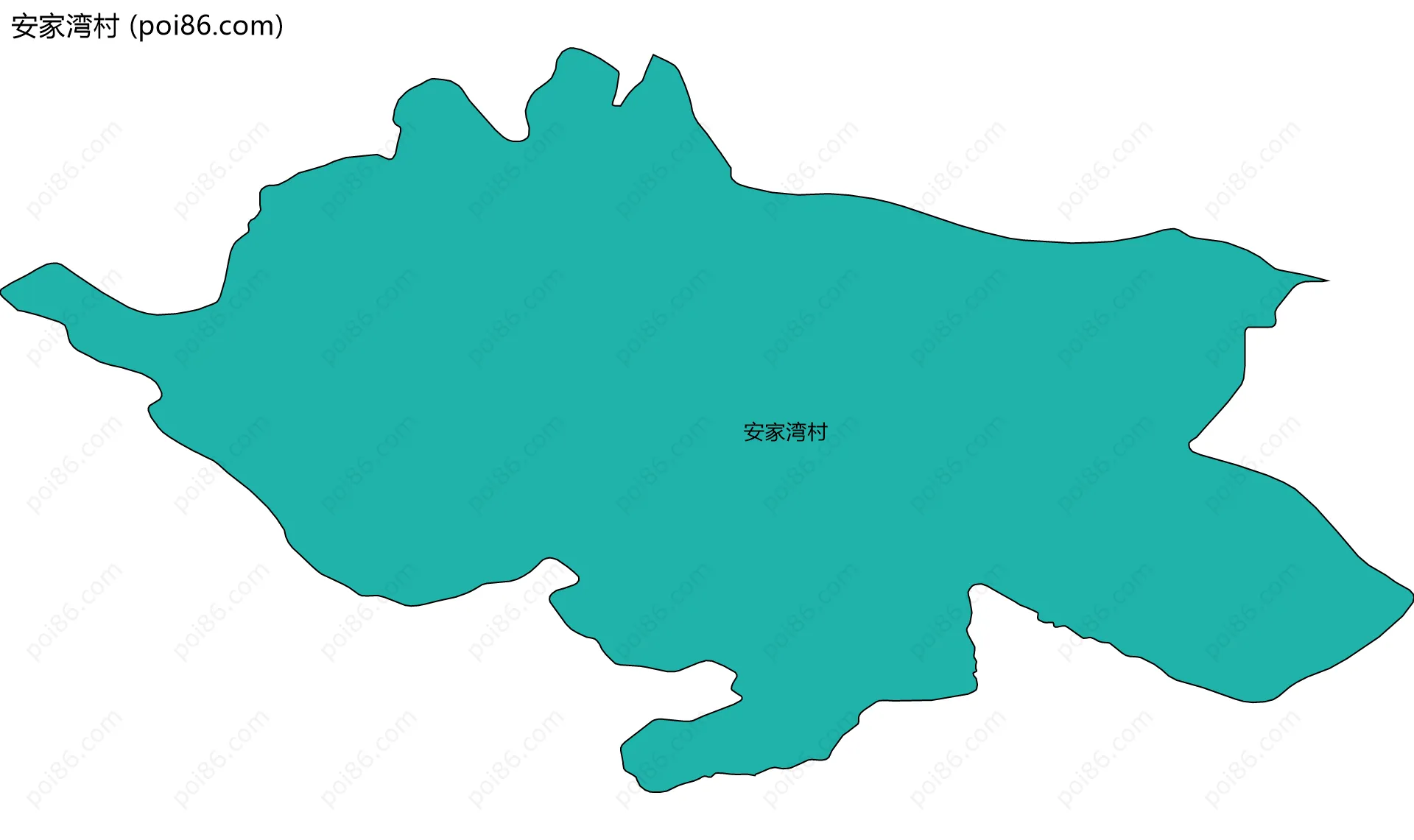 安家湾村边界地图