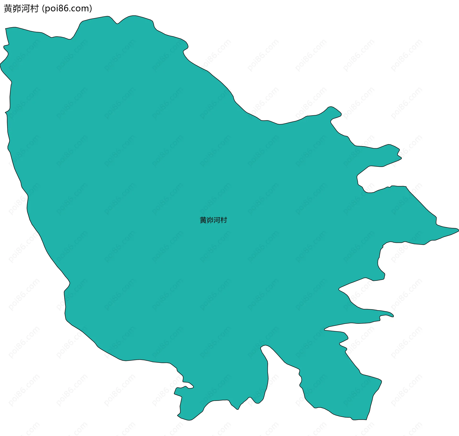 黄峁河村边界地图