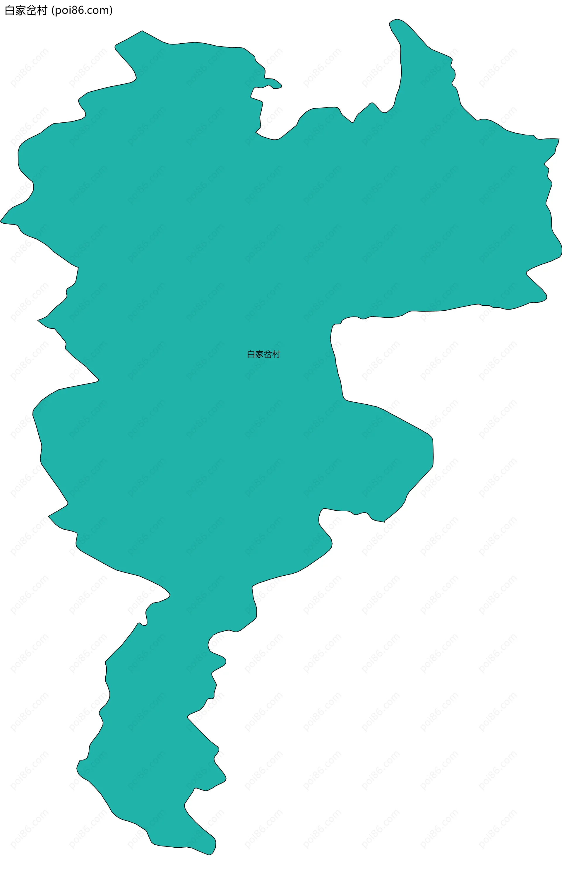 白家岔村边界地图