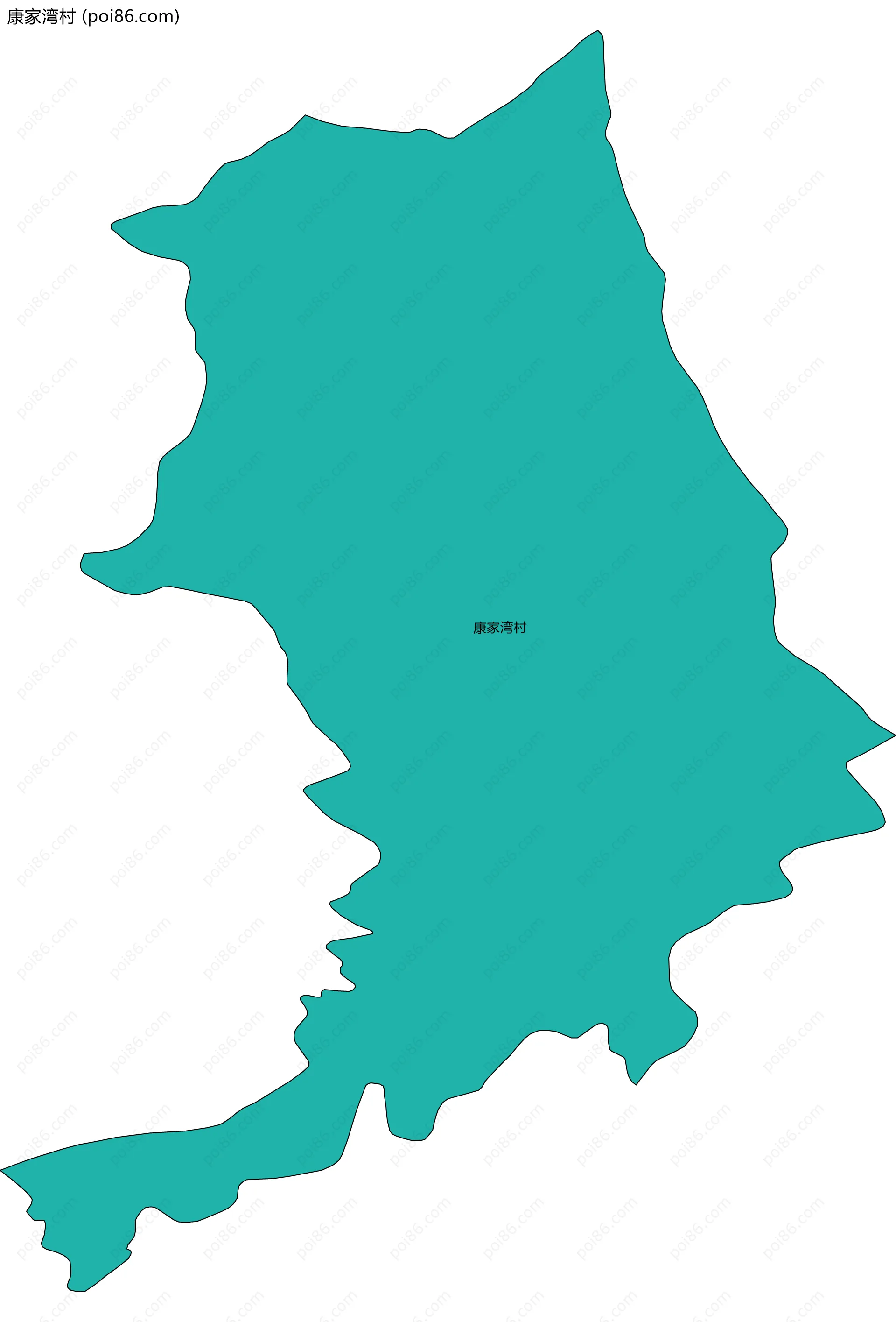 康家湾村边界地图