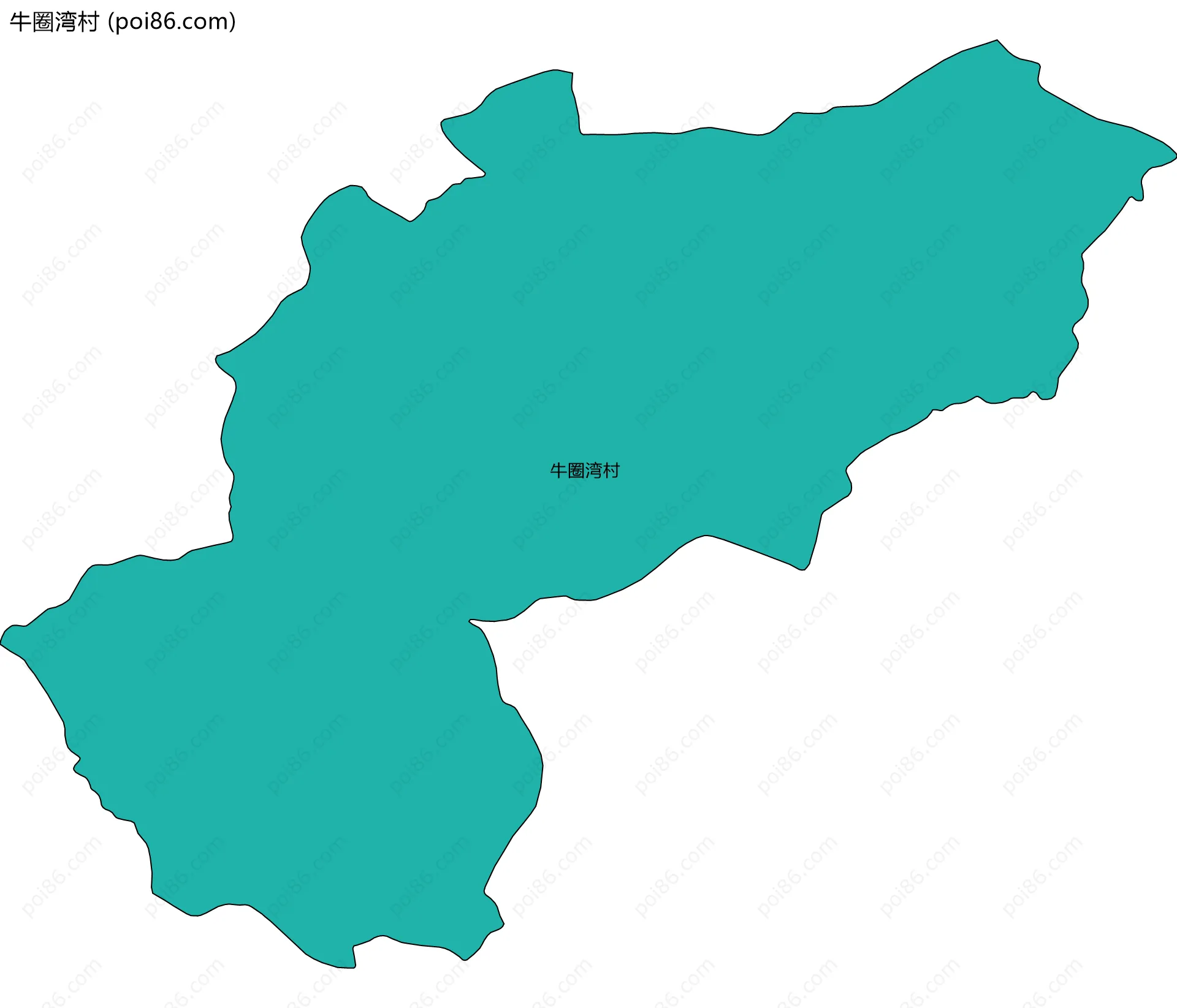 牛圈湾村边界地图