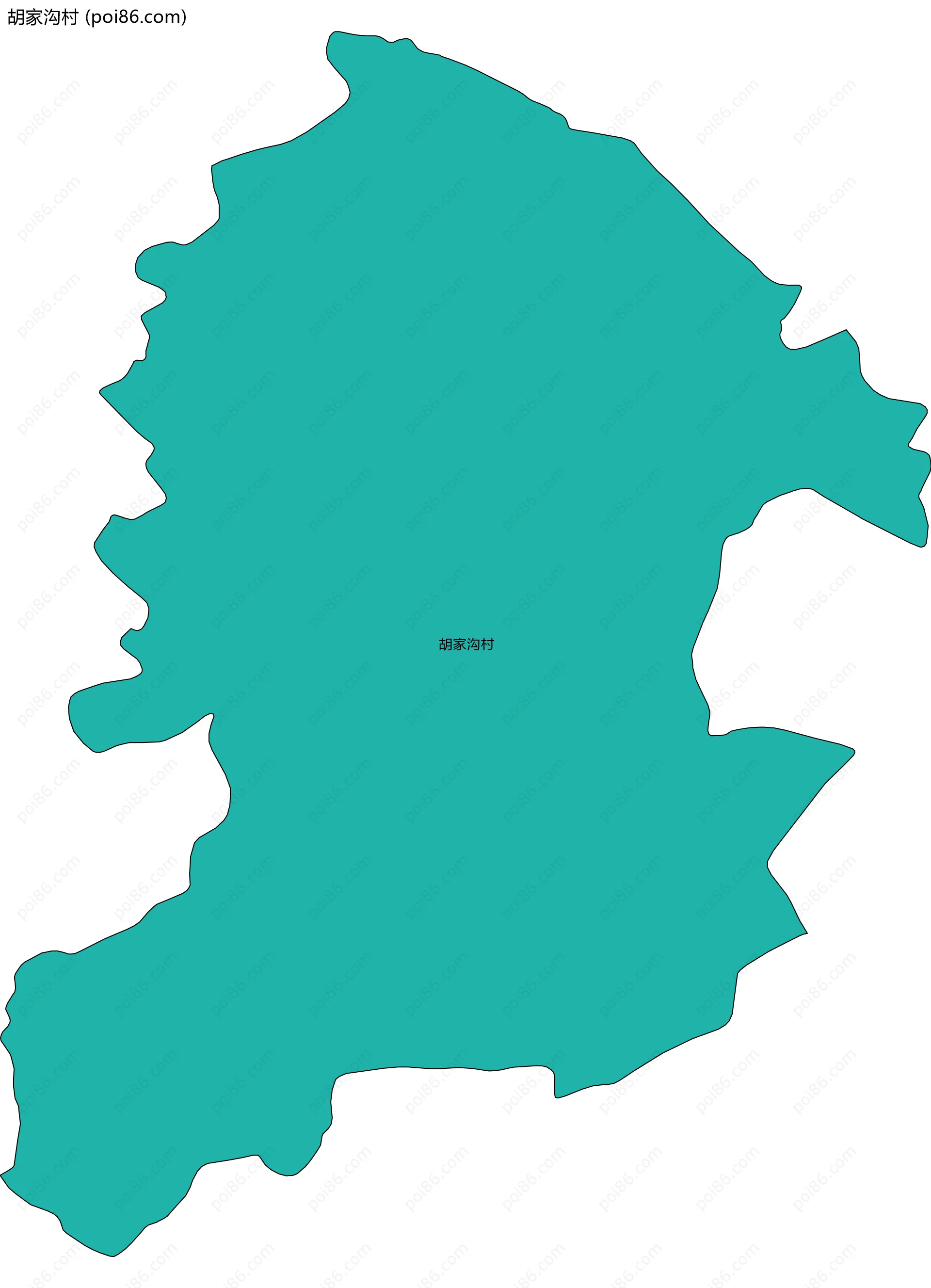 胡家沟村边界地图