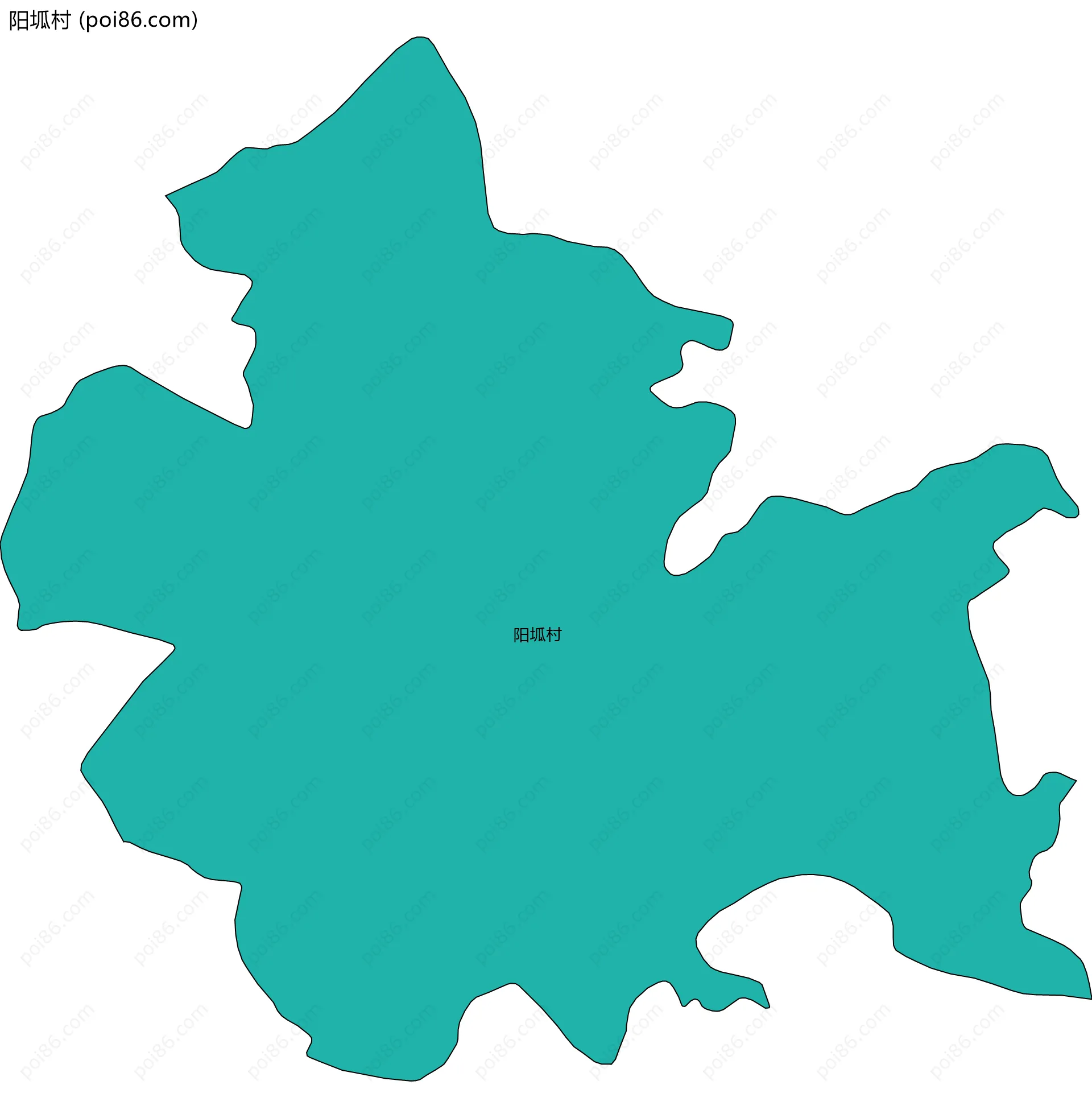 阳坬村边界地图