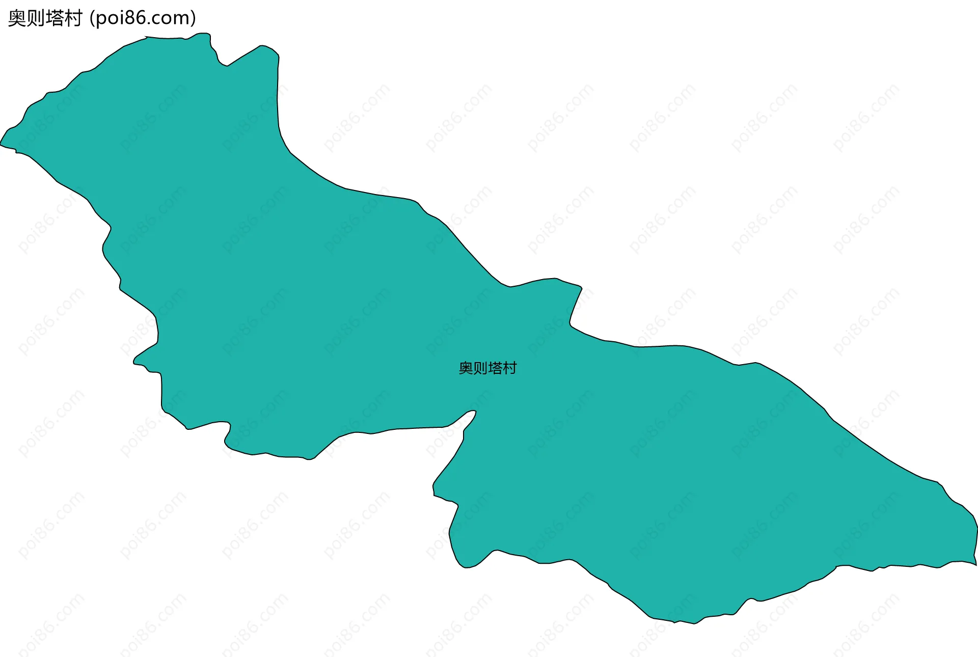 奥则塔村边界地图