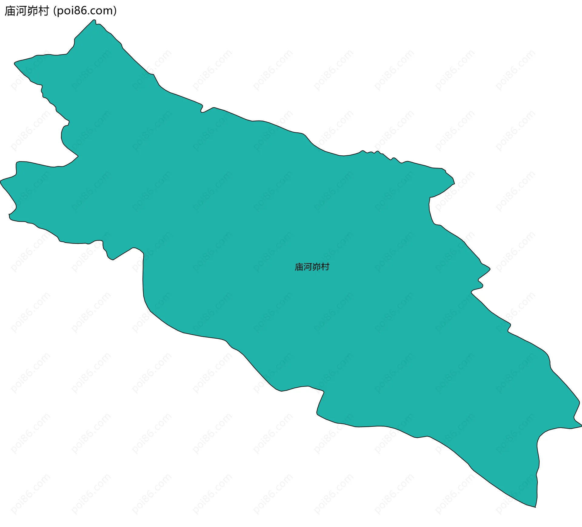 庙河峁村边界地图