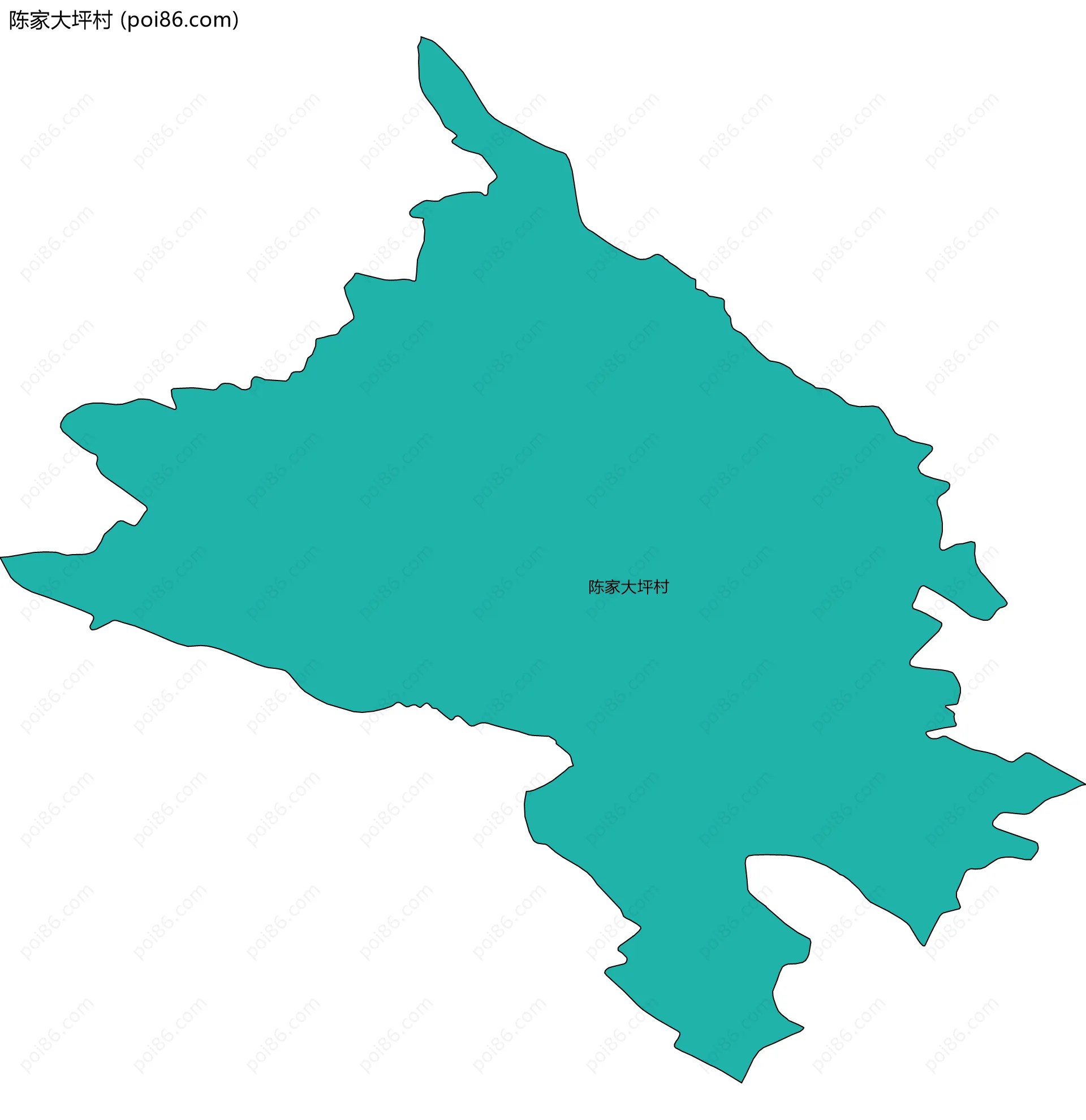 陈家大坪村边界地图