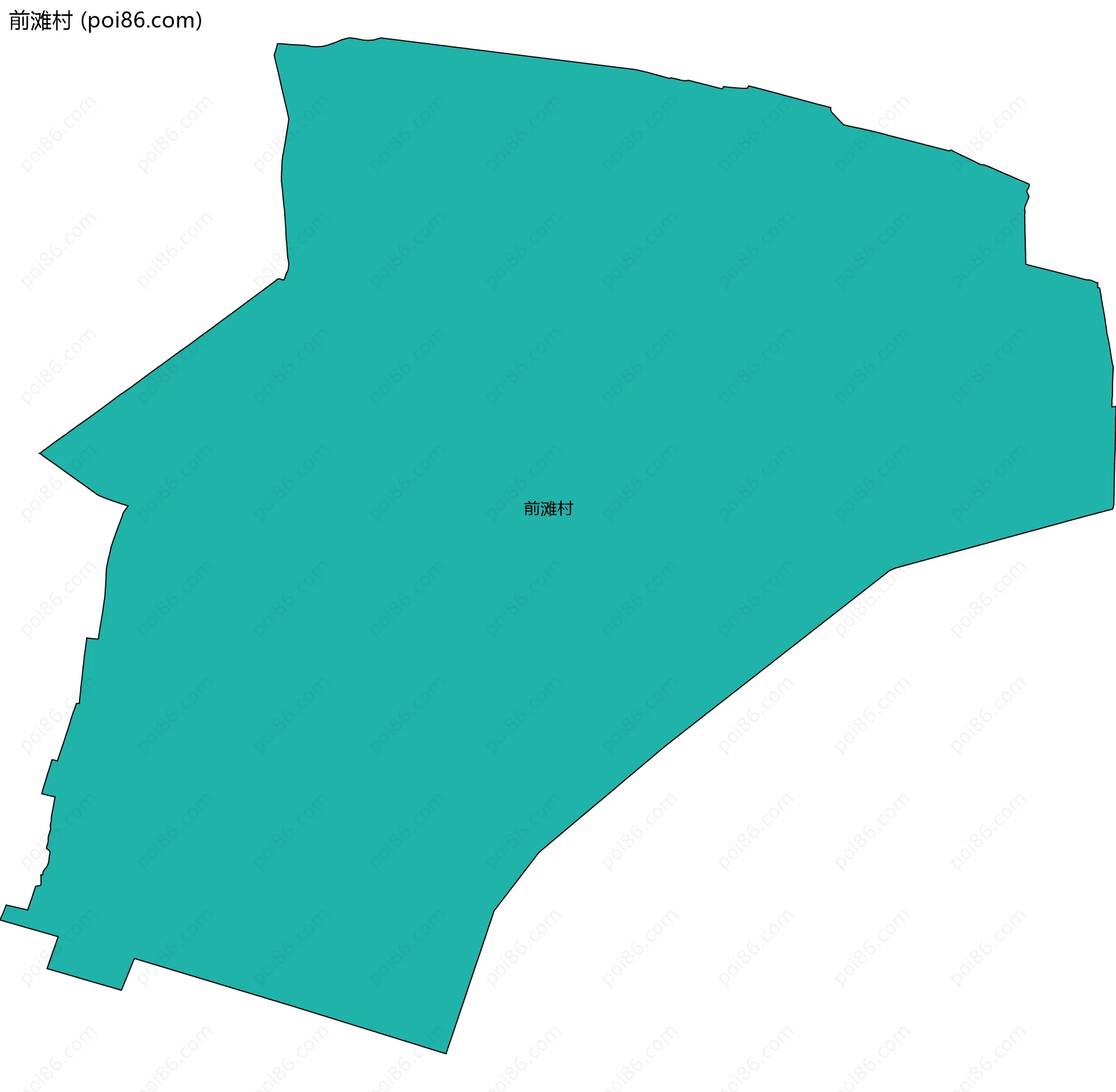 前滩村边界地图
