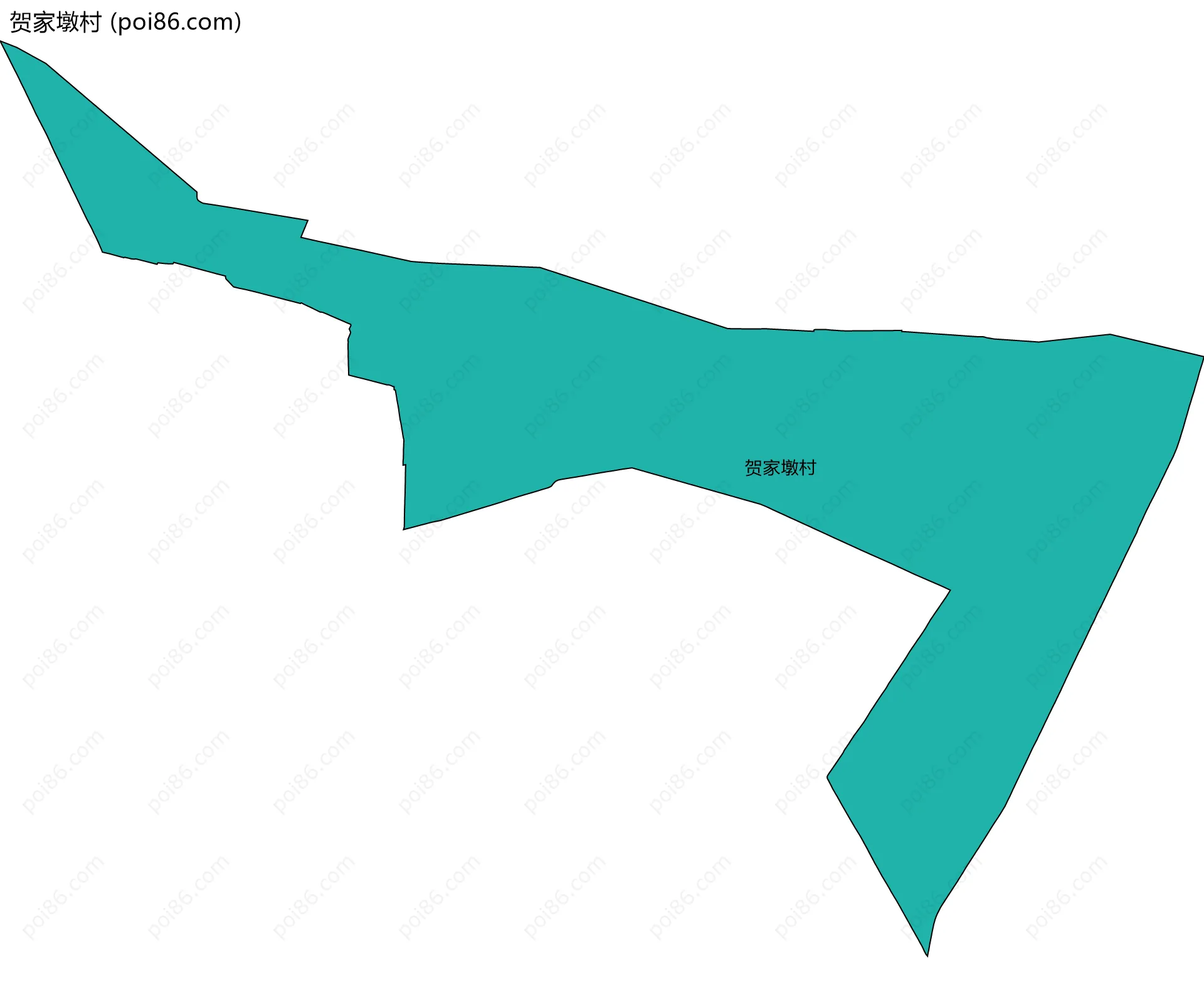 贺家墩村边界地图