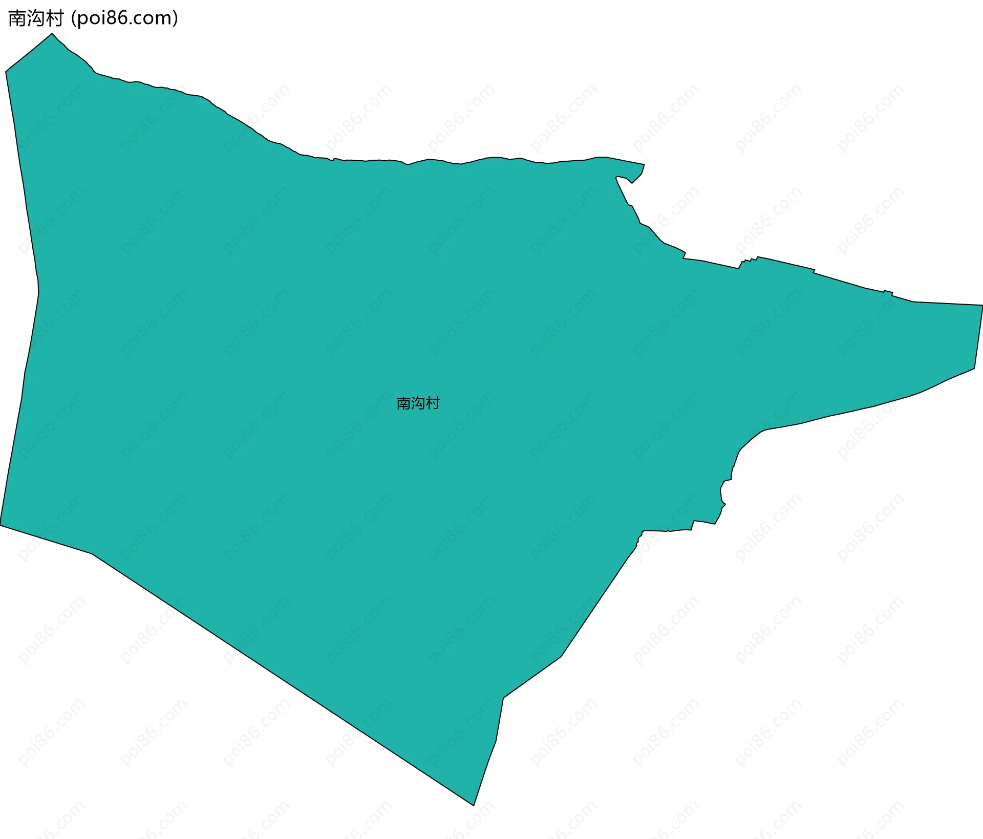 南沟村边界地图