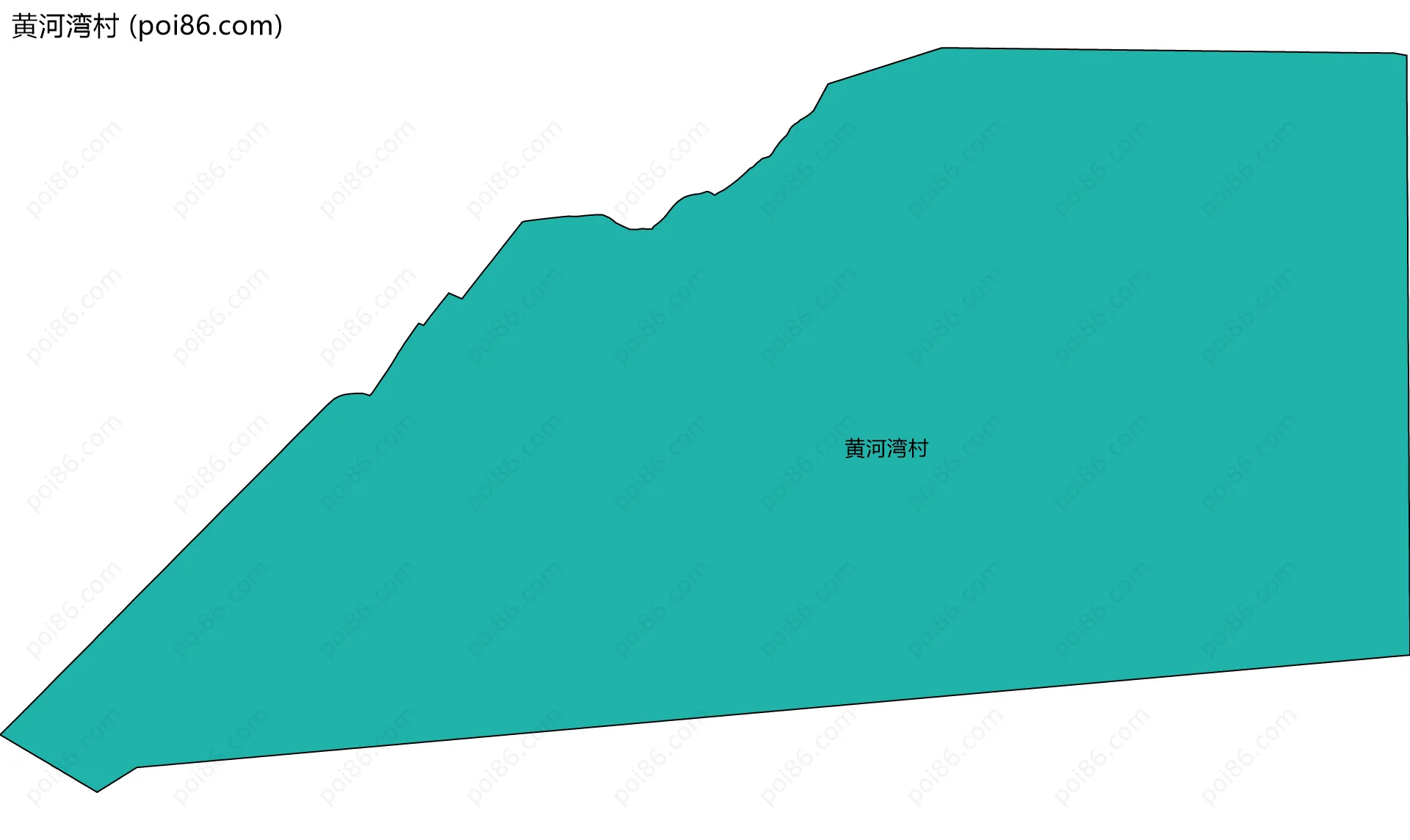 黄河湾村边界地图