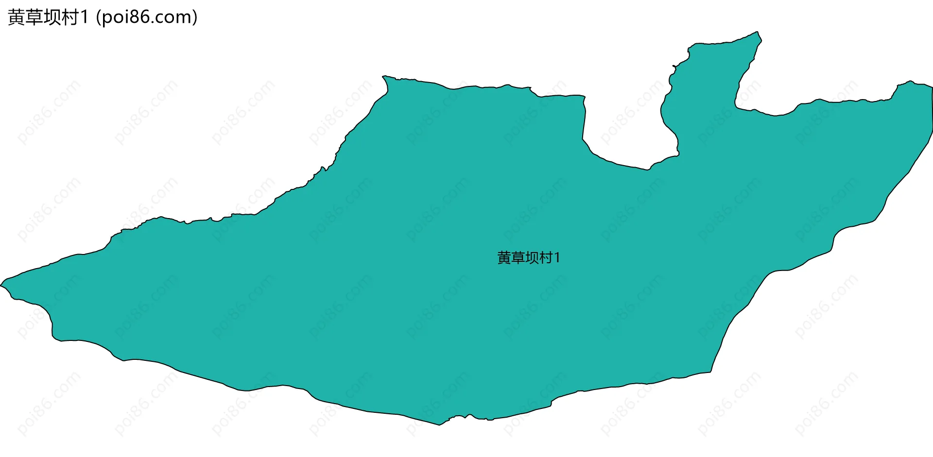 黄草坝村1边界地图