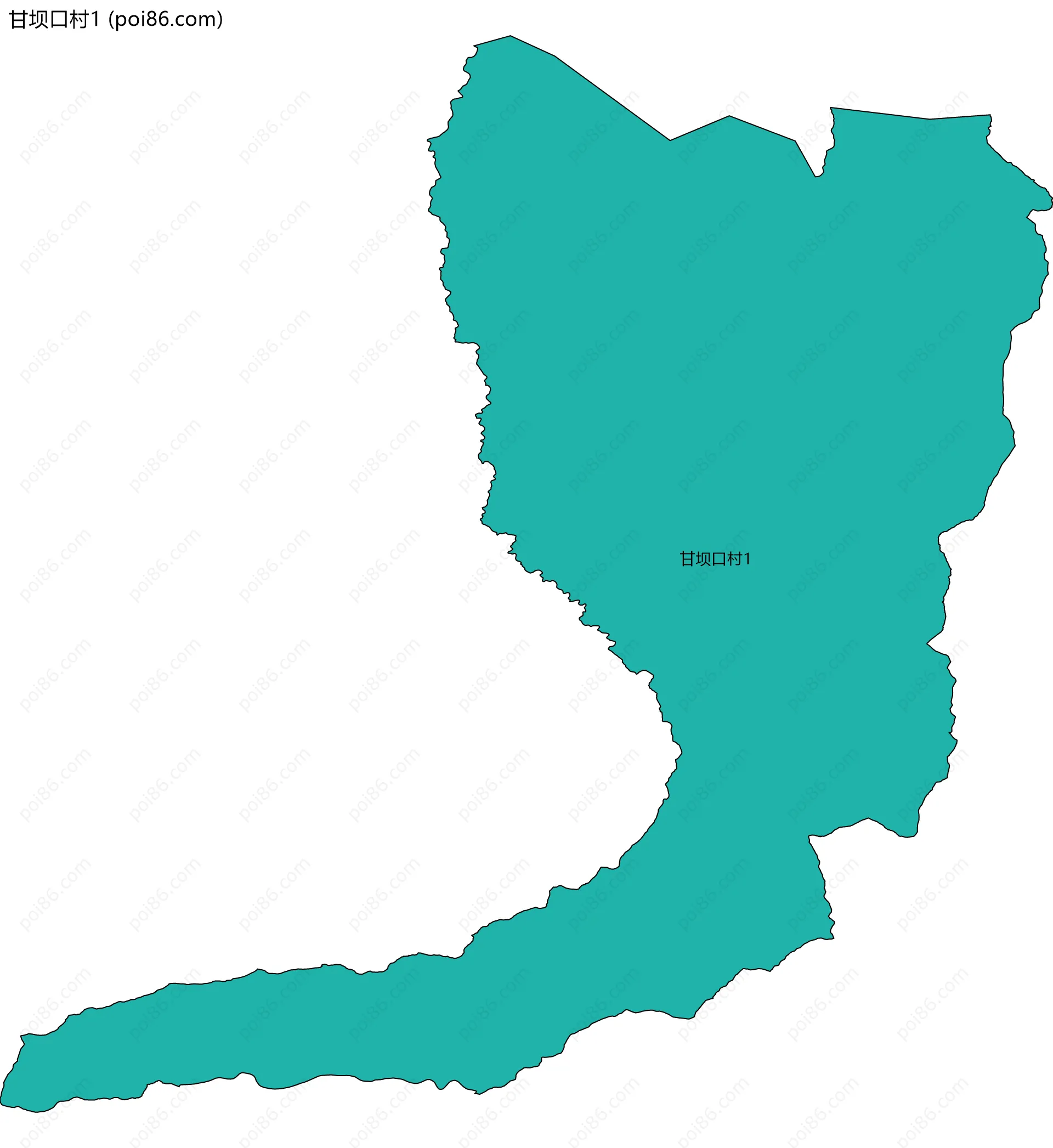 甘坝口村1边界地图