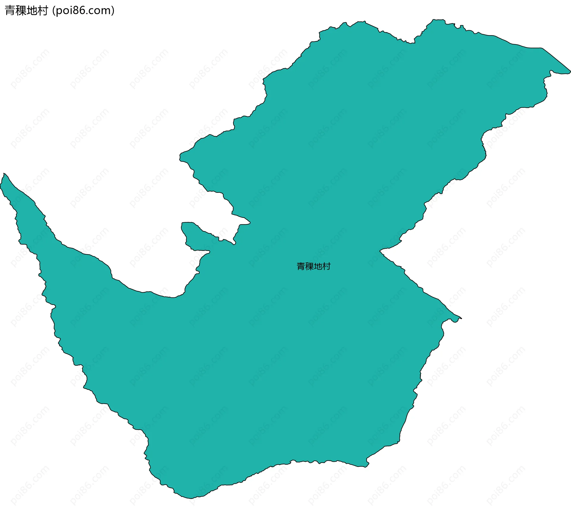 青稞地村边界地图