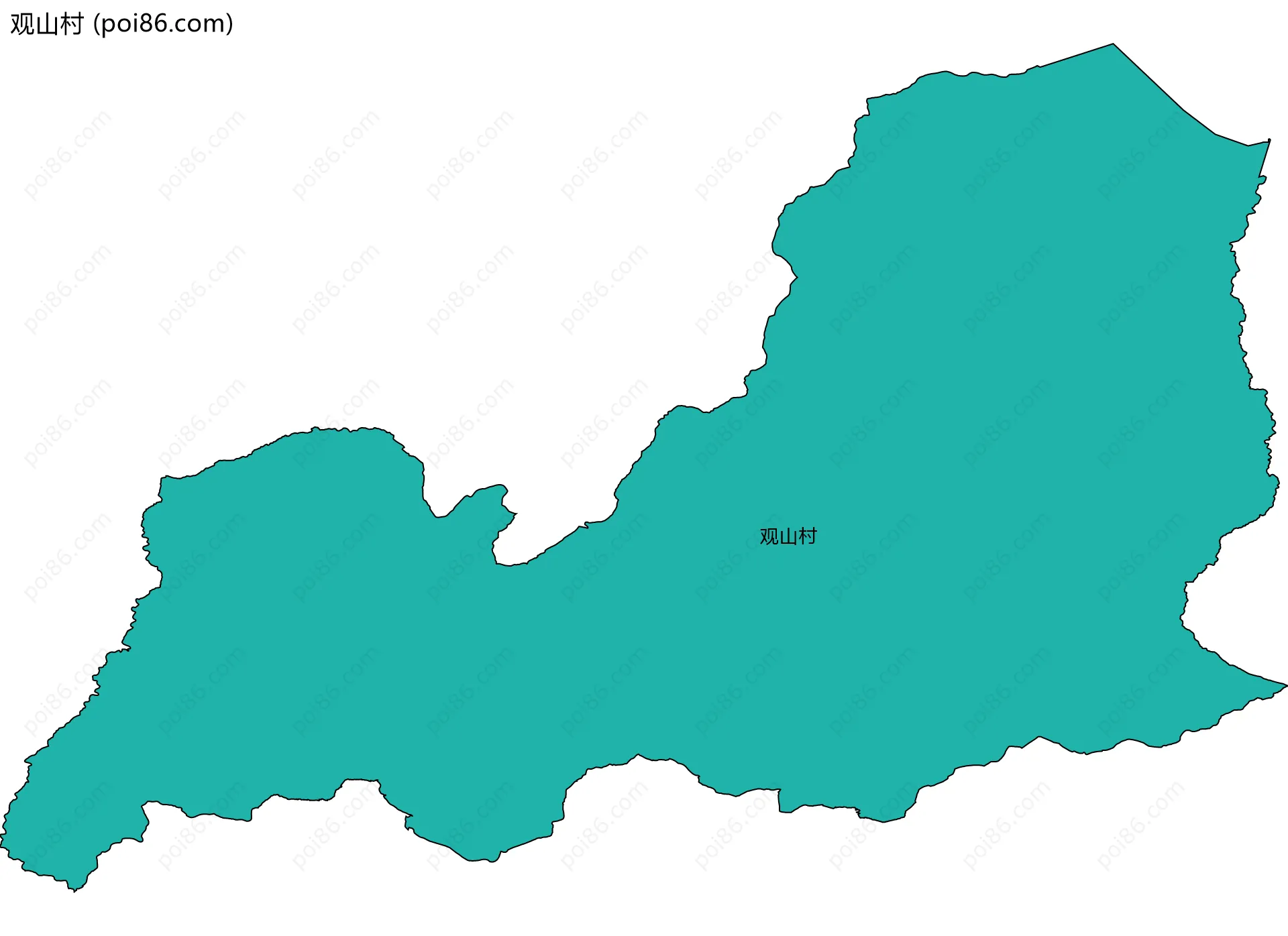 观山村边界地图