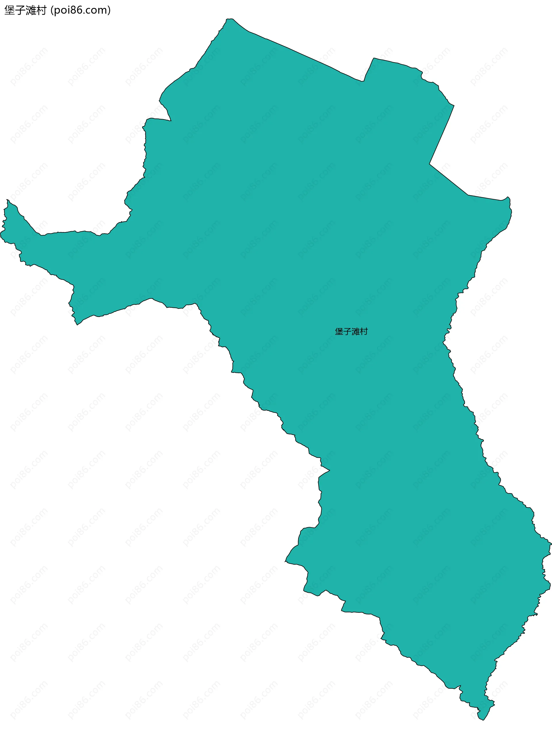 堡子滩村边界地图