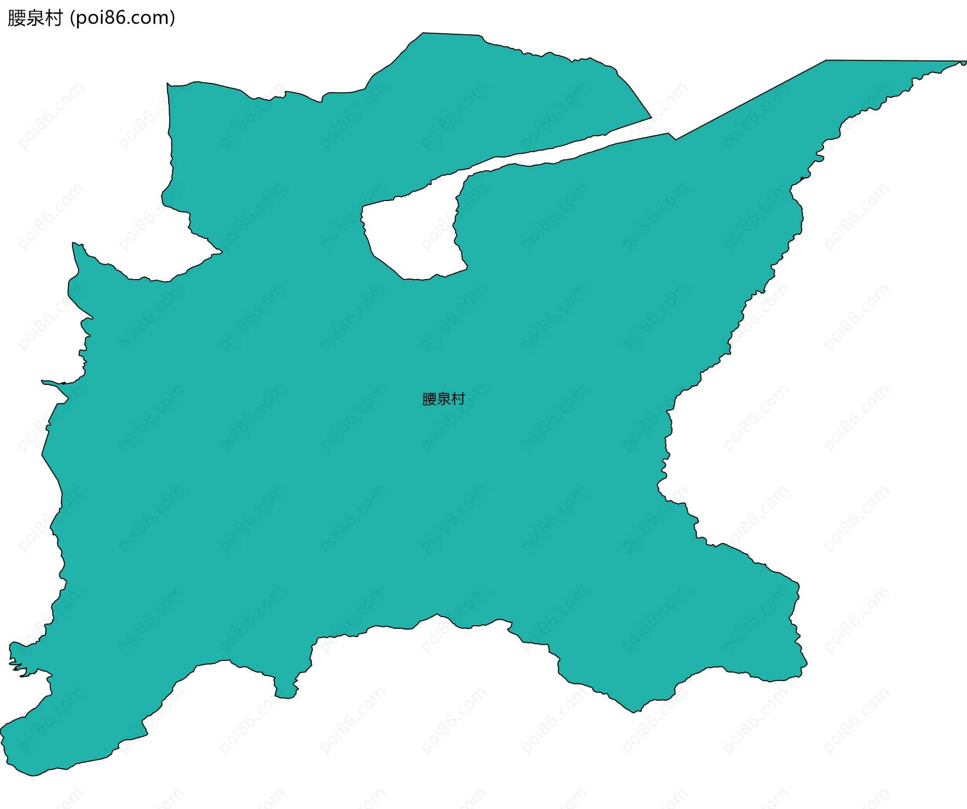 腰泉村边界地图