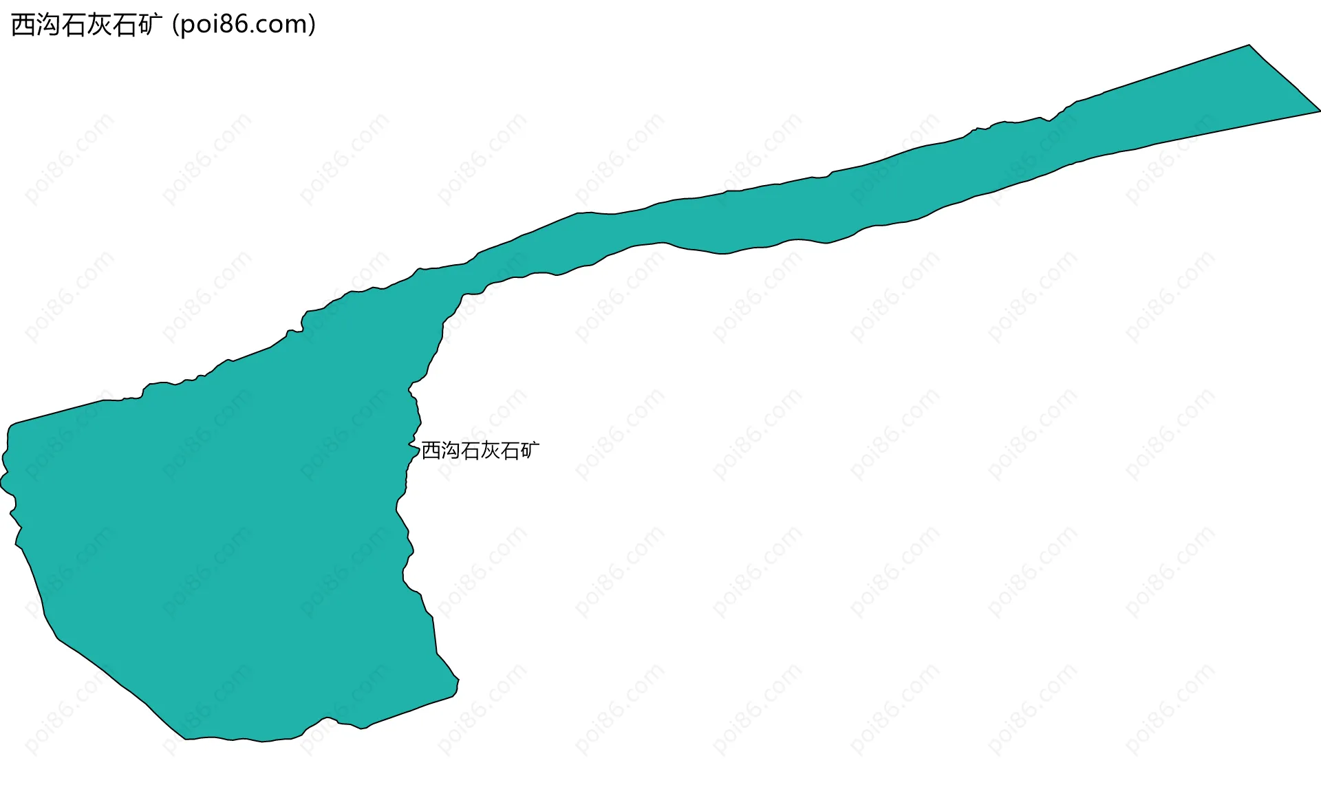 西沟石灰石矿边界地图
