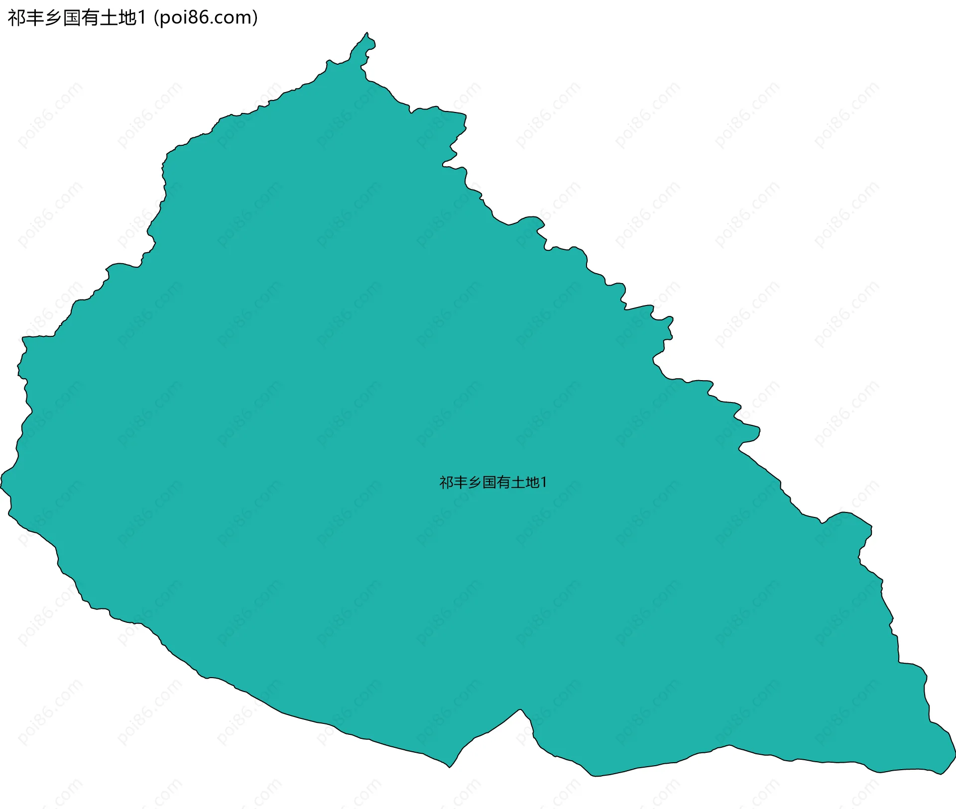 祁丰乡国有土地1边界地图