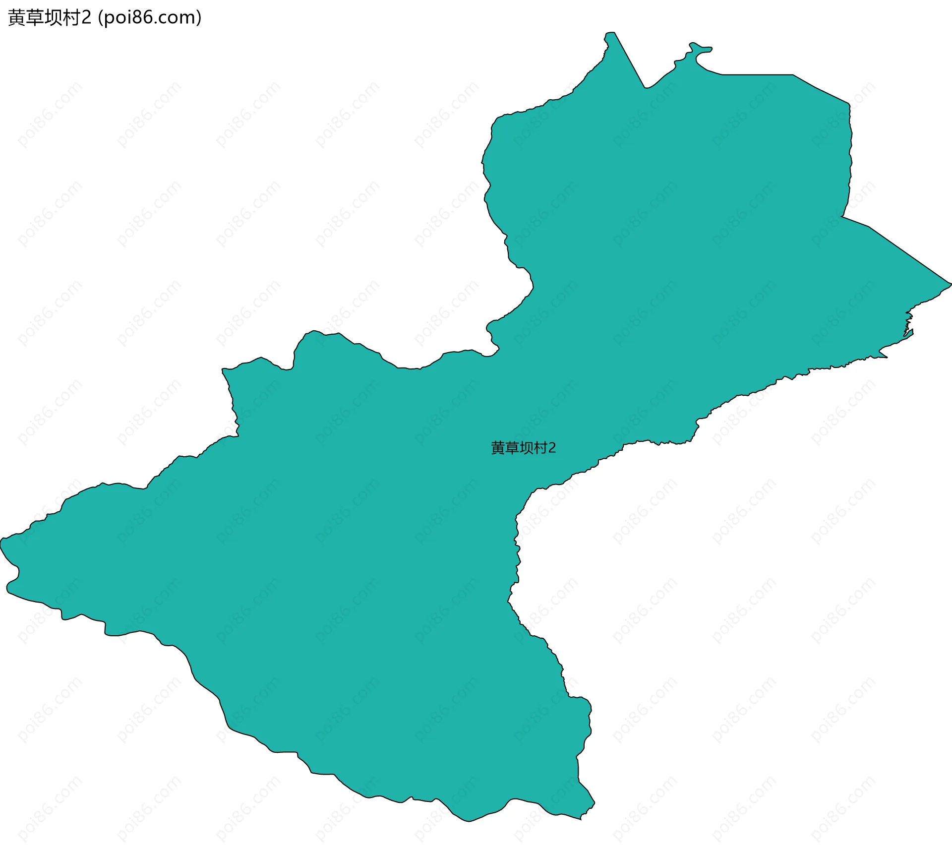 黄草坝村2边界地图