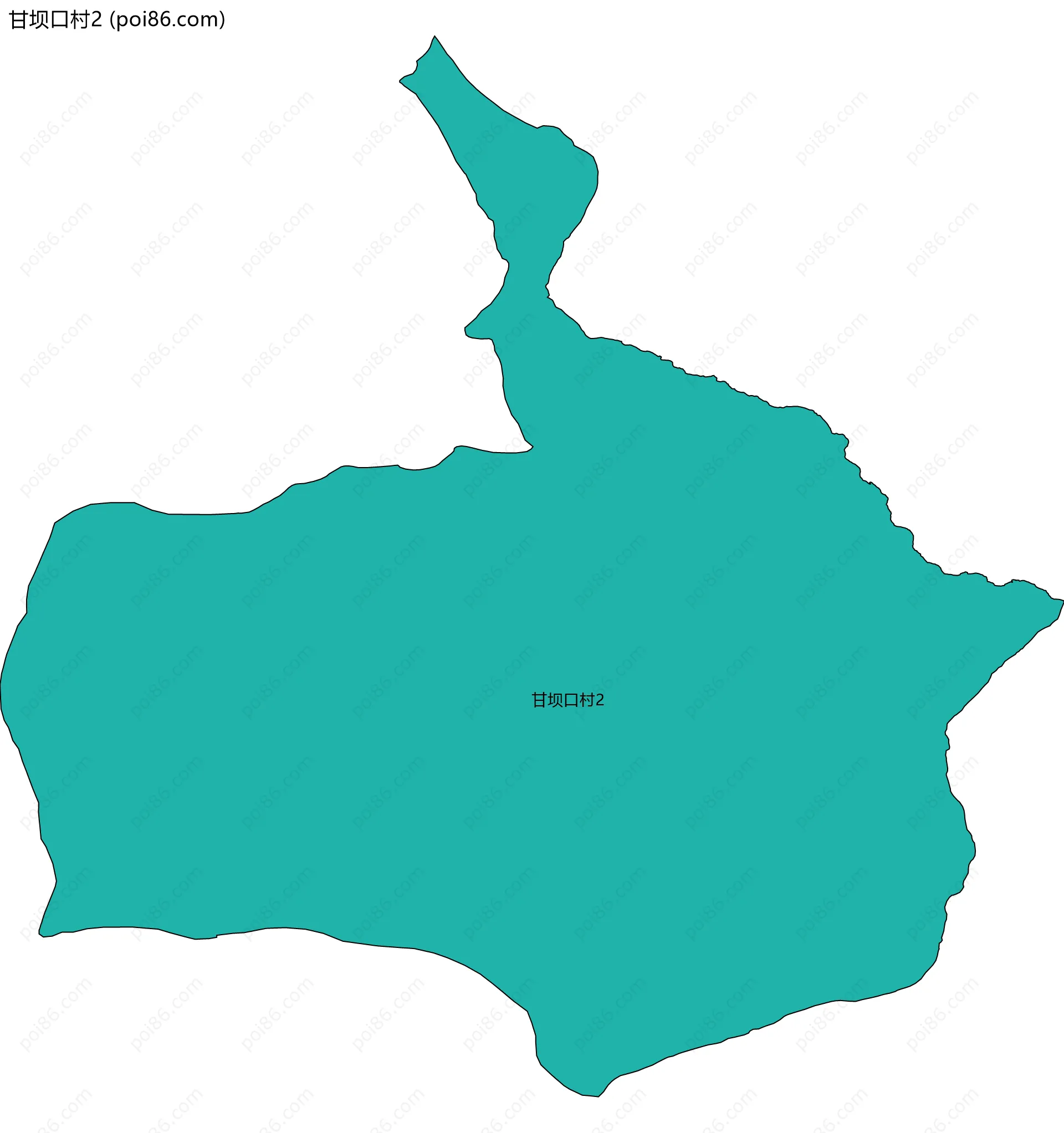 甘坝口村2边界地图