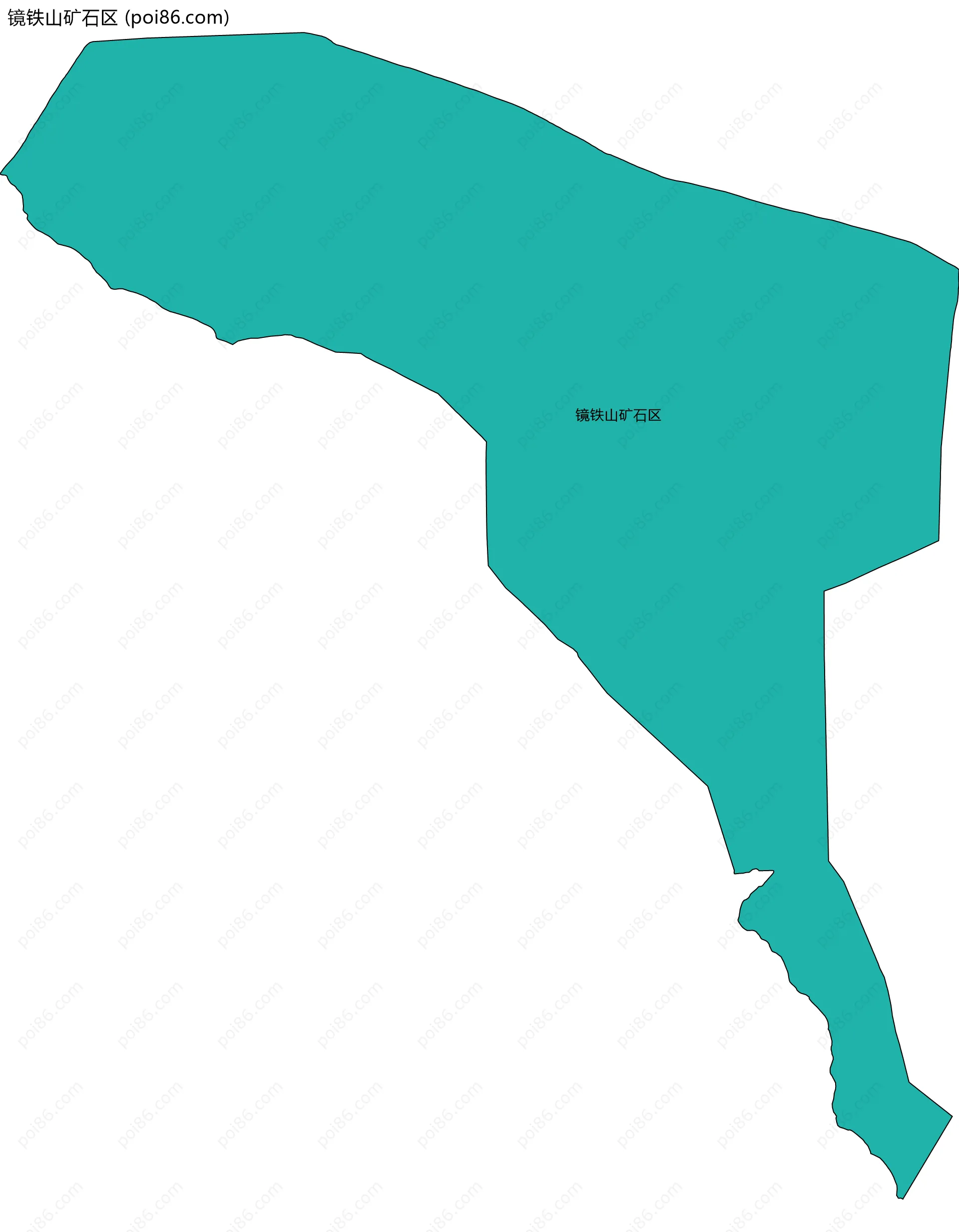 镜铁山矿石区边界地图