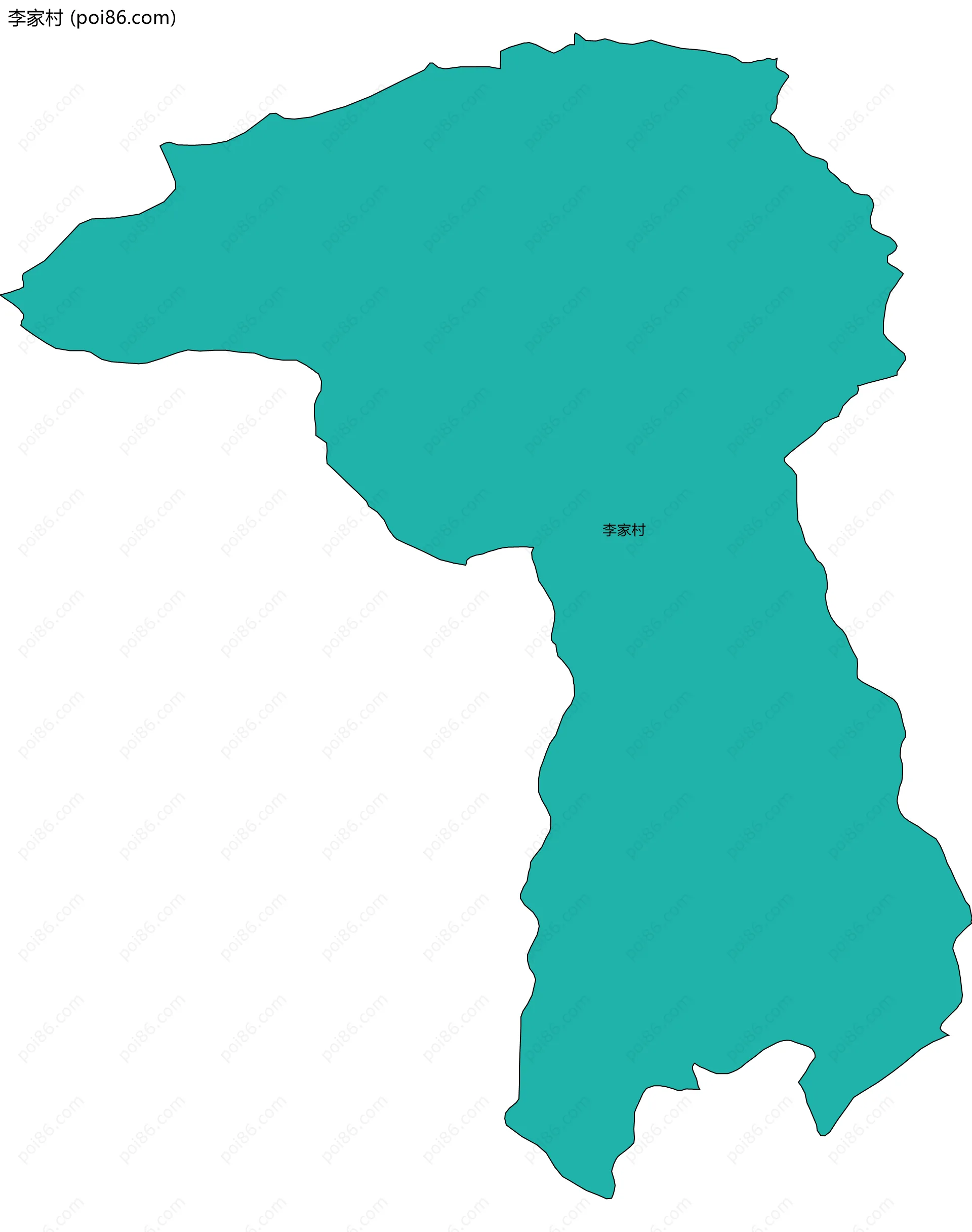 李家村边界地图