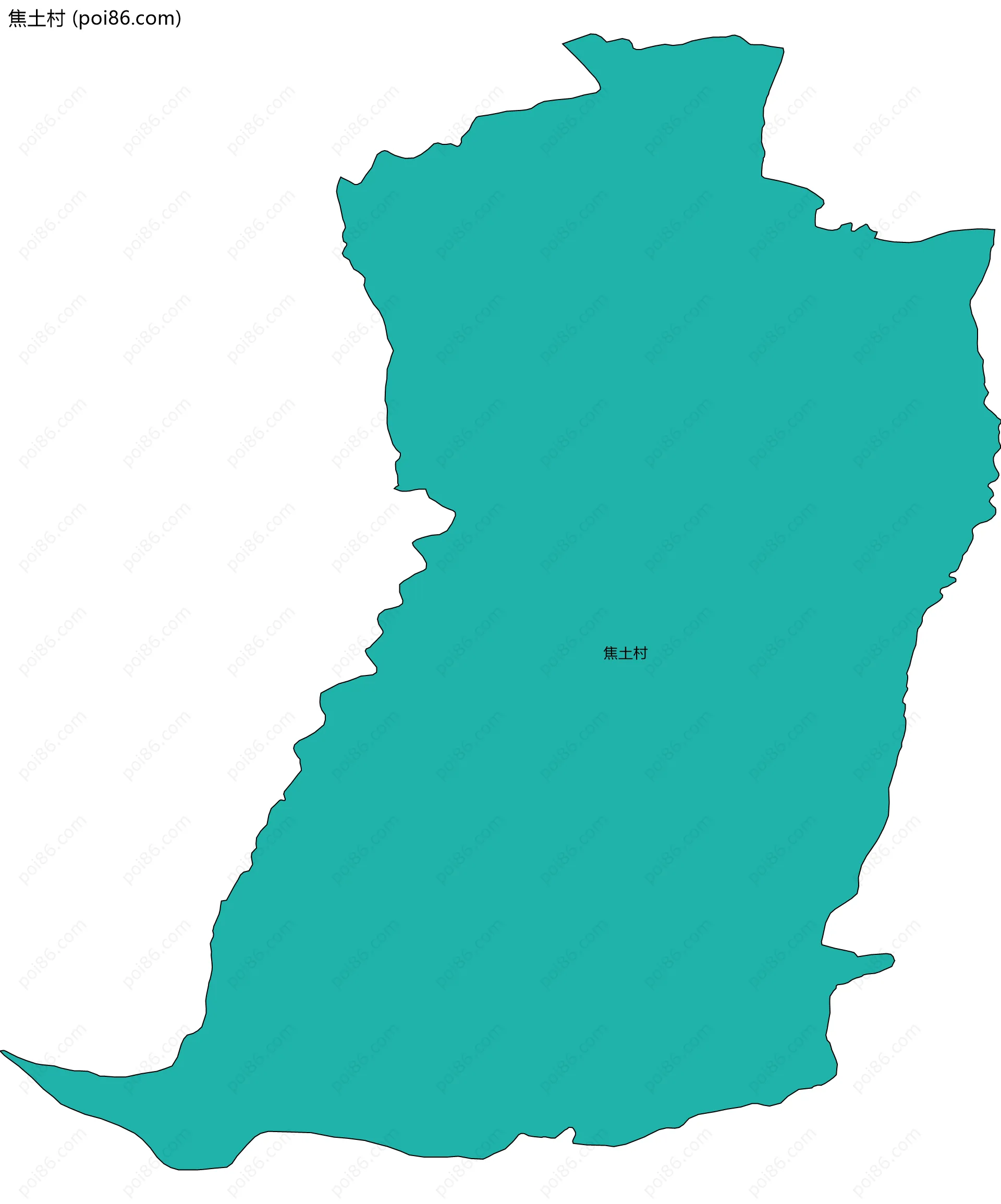 焦土村边界地图