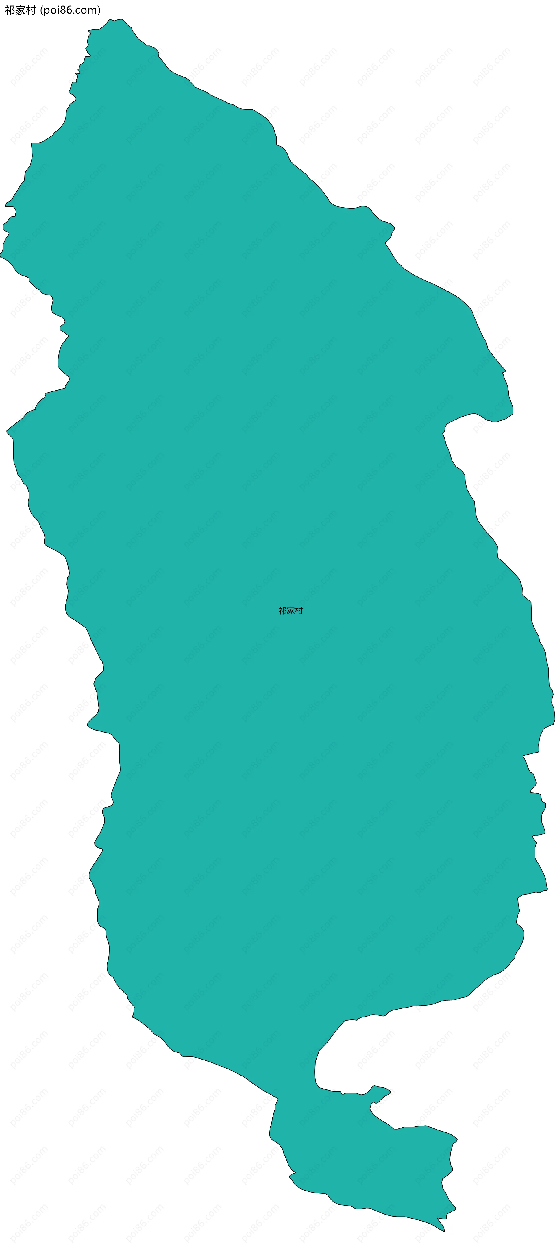 祁家村边界地图